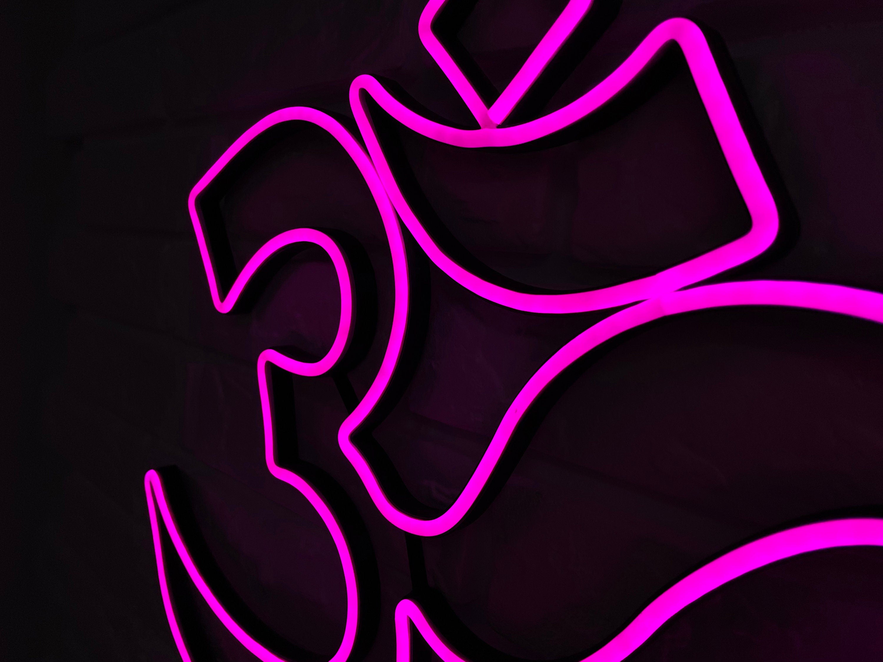 Om Symbol neon Aum Wall Decals Yoga Meditation Namaste Signs Buddha Wall Decor Decoration Home Art yoga Wall Art Neon Custom Desk light