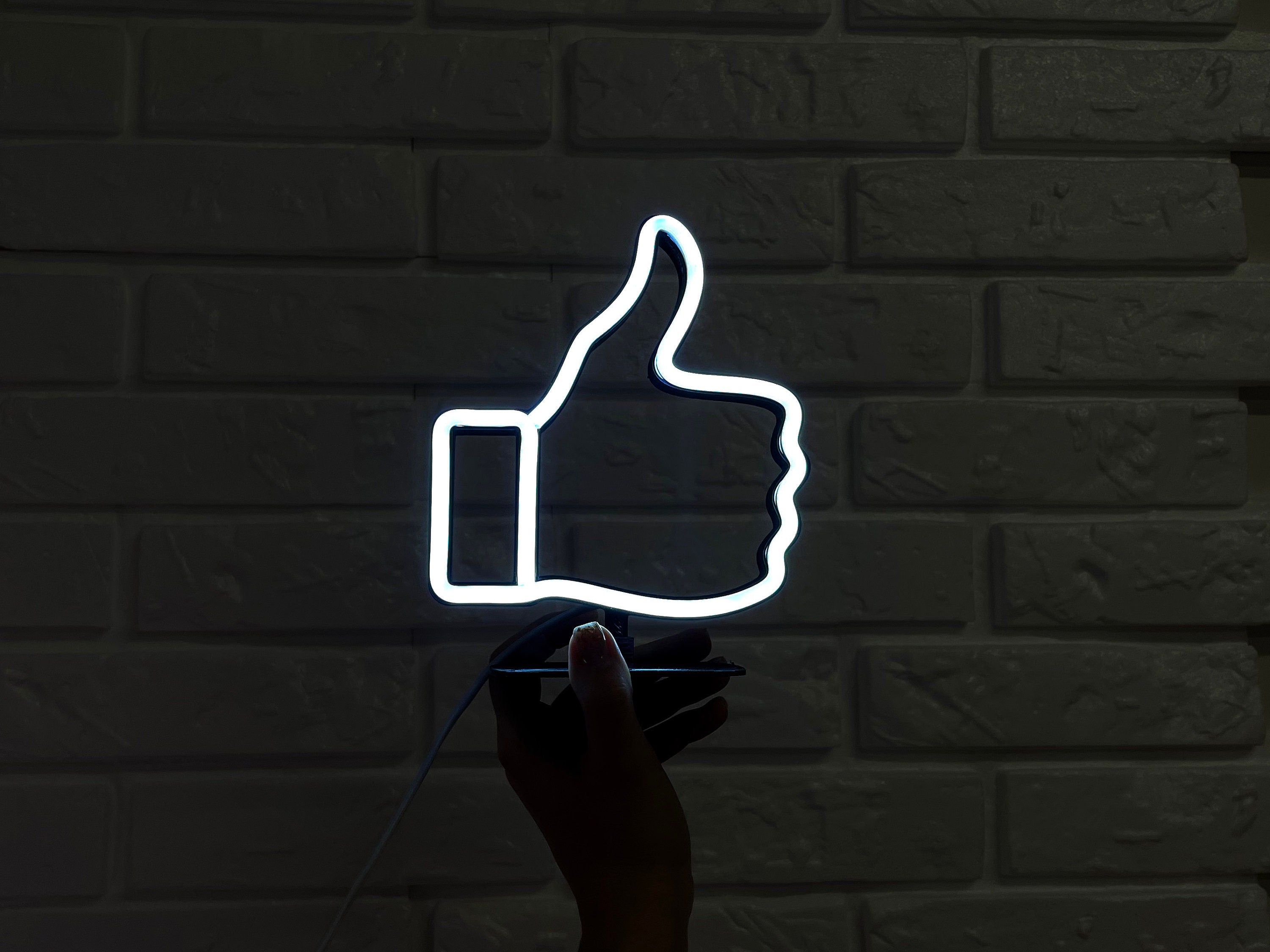 like thumb up neon desk light Neon Sign like Led guitar Art Light Sign Led Logo table Decor Custom Neon Sign gift neon bedroom like