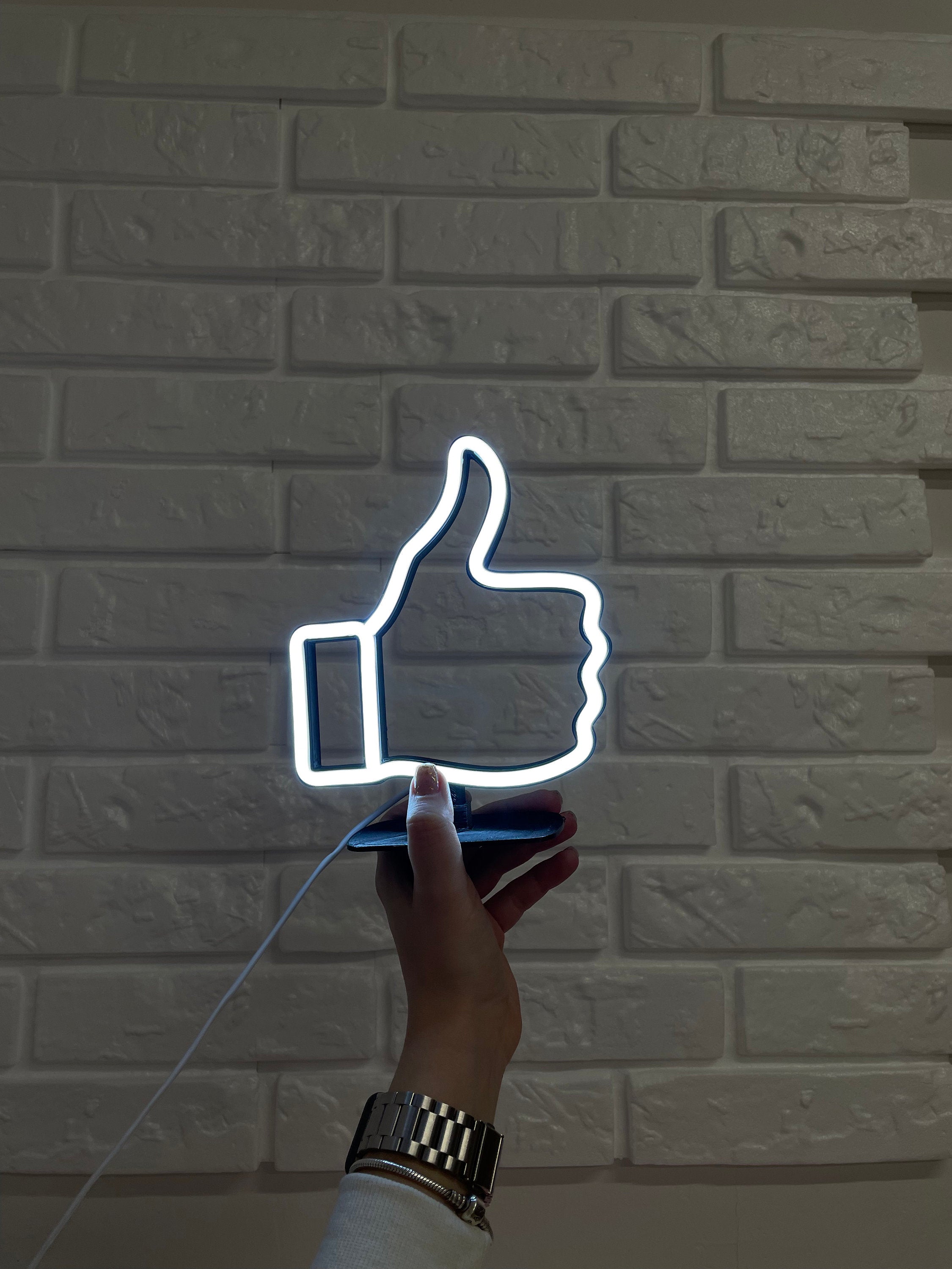 like thumb up neon desk light Neon Sign like Led guitar Art Light Sign Led Logo table Decor Custom Neon Sign gift neon bedroom like