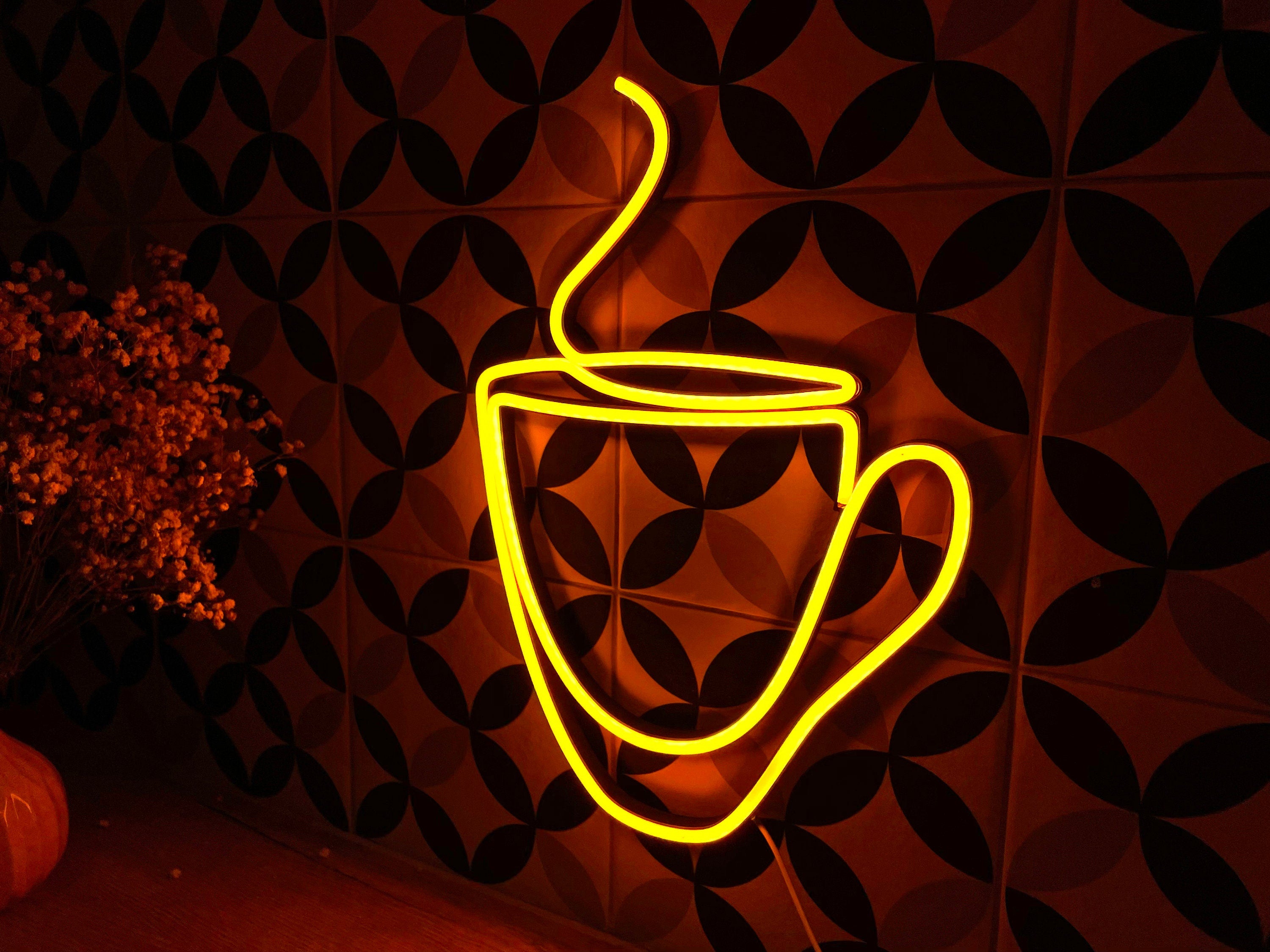 coffee bar neon sign , kitchen decor, coffee cup wall decor, coffee led, kitchen wall decor, coffee Kitchen Decor, neon sign bedroom