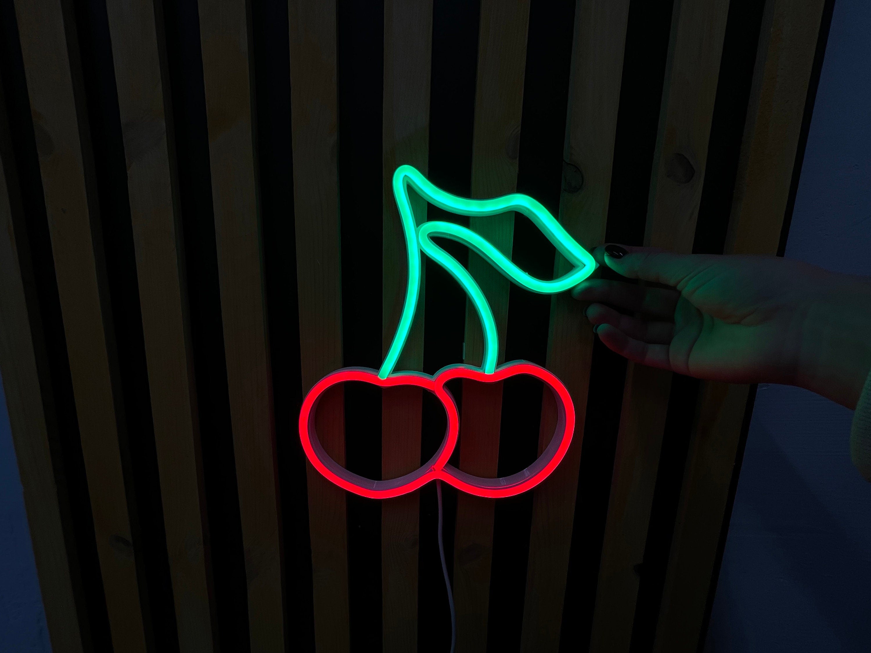 cherry Neon Sign cherry Neon Sign Led Art Light Sign Led Logo Wall Décor Custom Neon Sign Party Room Decoration gift neon bedroom