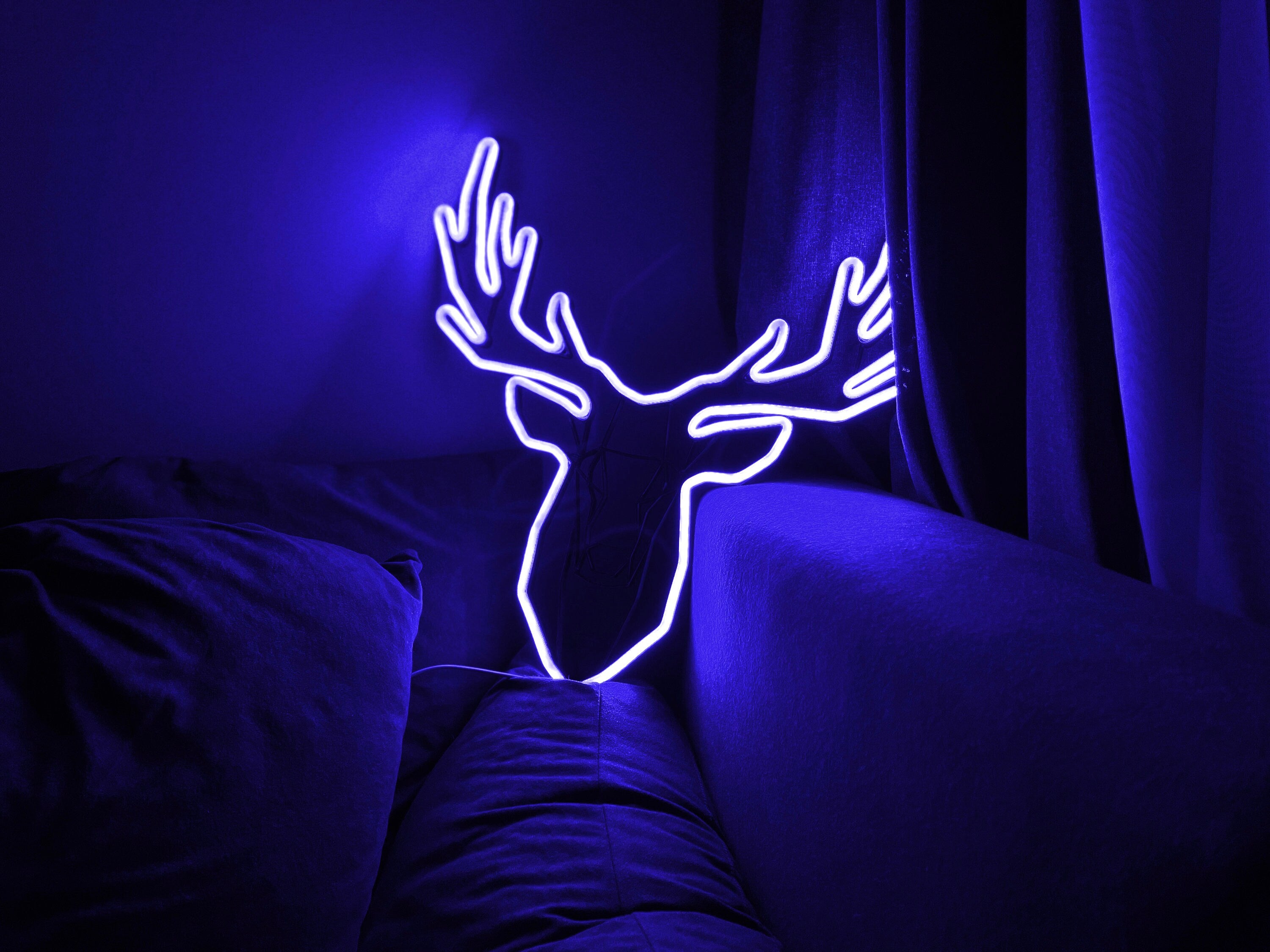 deer head Neon Sign Led deer hunting Art Light Sign Led Logo deer green Wall Decor Custom Neon Sign Party Room Decoration gift neon bedroom