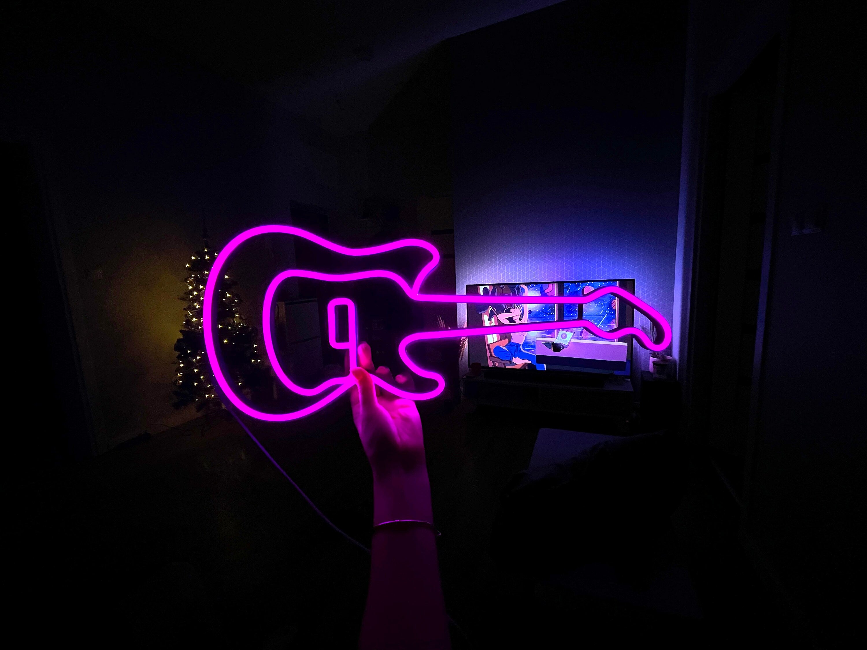 neon wall decor electric guitar Light music Neon Sign guitar decor Light Sign Led Logo guitar Wall Decor Room Decoration gift neon bedroom