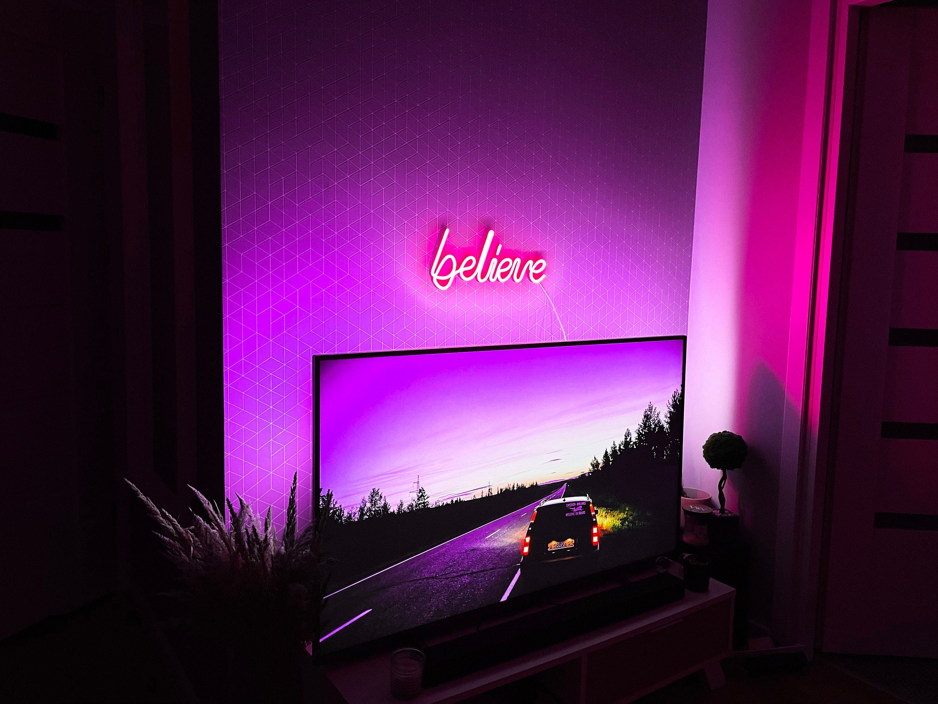 believe Neon Sign Led Neon Light Neon Sign Bedroom Home Room Neon Sign Neon Led Wall Decor bedroom wall art neon light neon art room decor