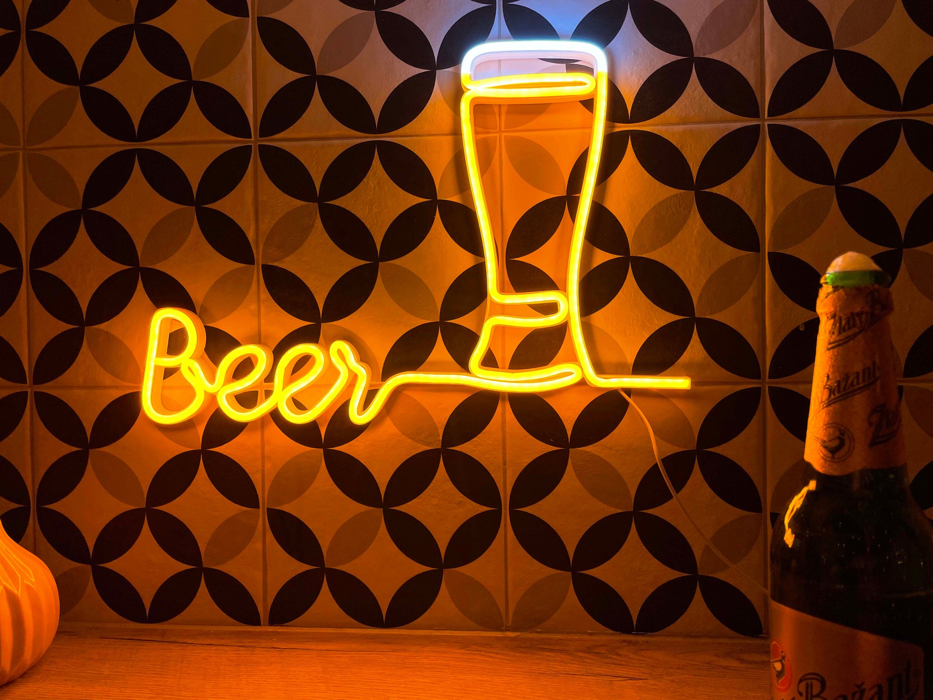 Custom Beer Neon Sign Personalized Bar Decor & Neon Sign Custom for Man Cave, Bar Signs, Gifts for Dad, Husband Business Logo Sign
