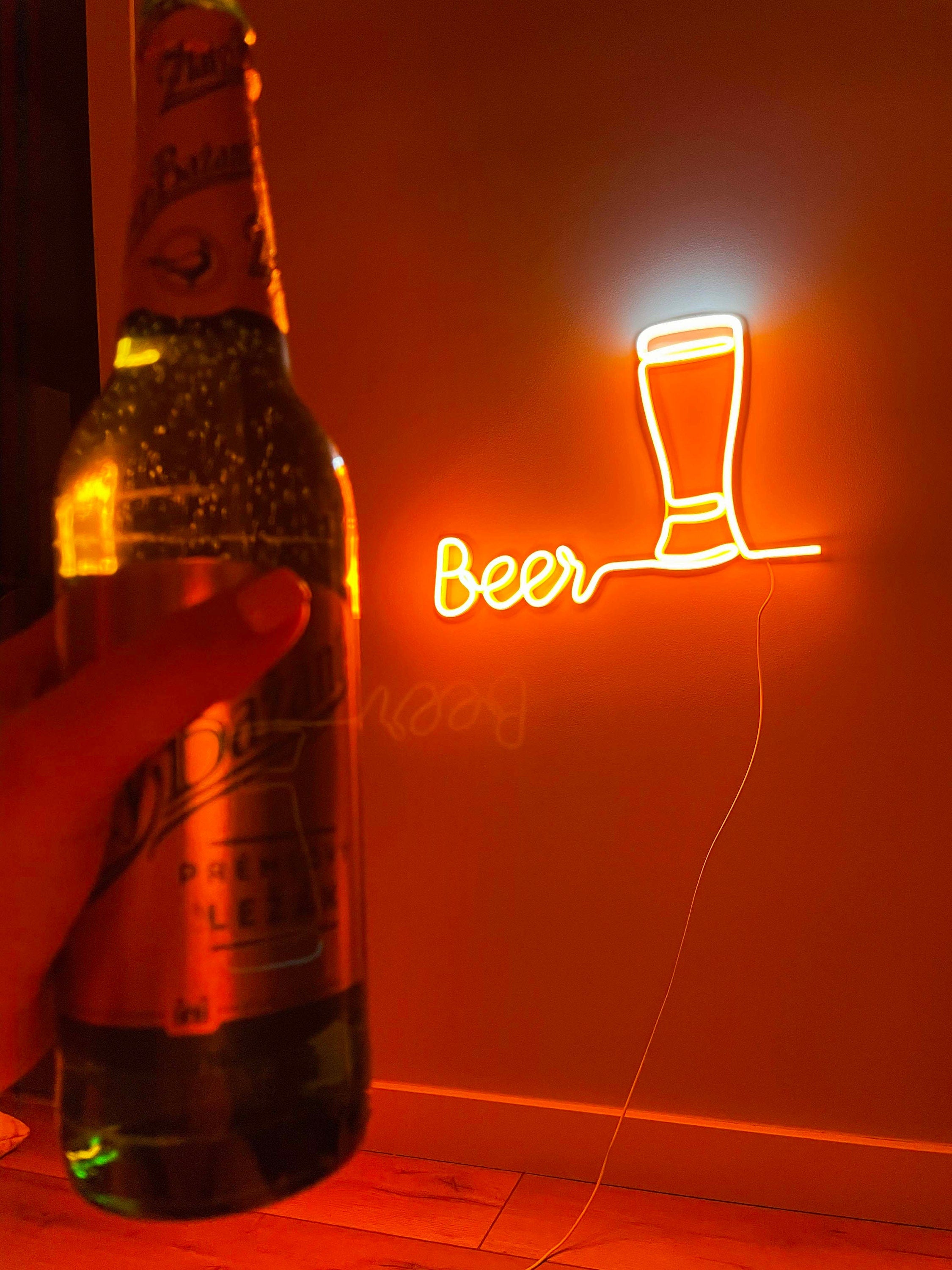 Custom Beer Neon Sign Personalized Bar Decor & Neon Sign Custom for Man Cave, Bar Signs, Gifts for Dad, Husband Business Logo Sign