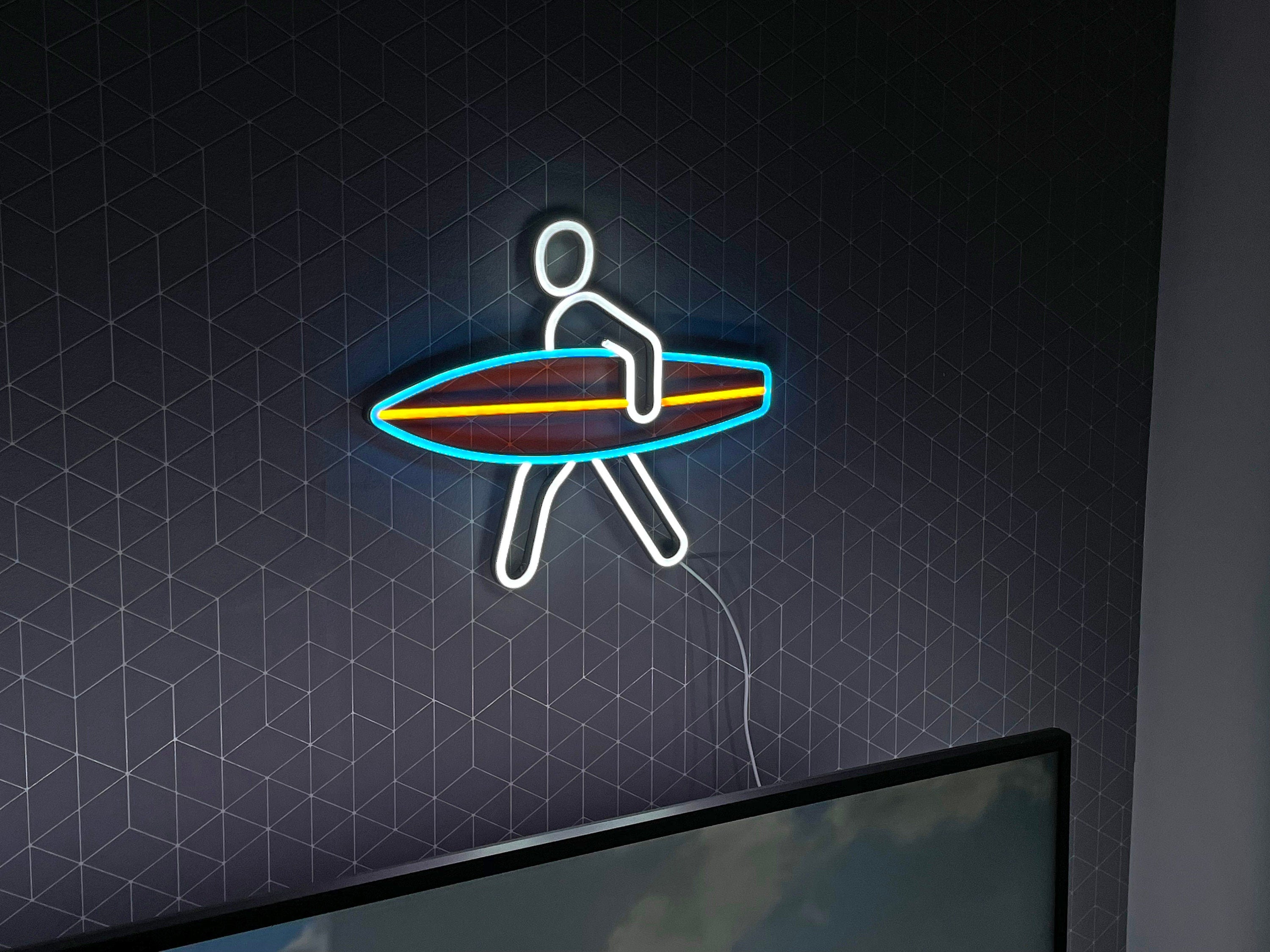 surf Neon Sign sea Led ocean Art Light Sign Led Logo wave Wall Décor Custom Neon Sign Room Decor gift neon bedroom neon light neon bedroom