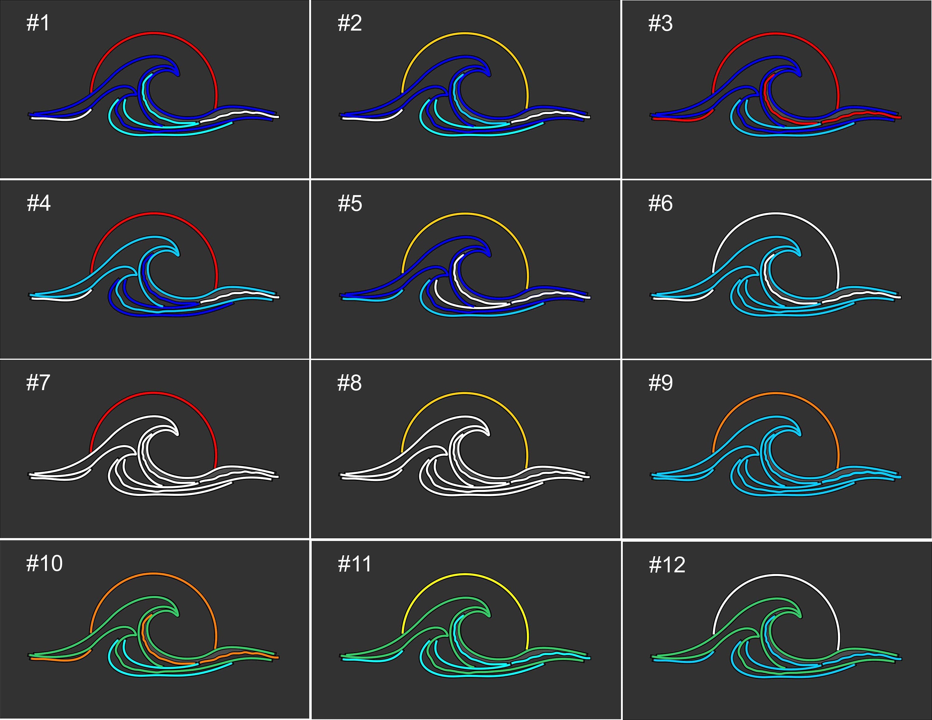 Wave Sunset Neon Wall Art - Ocean Neon Sign, LED Light Decor, Custom Neon Sign, Unique Gift for Him