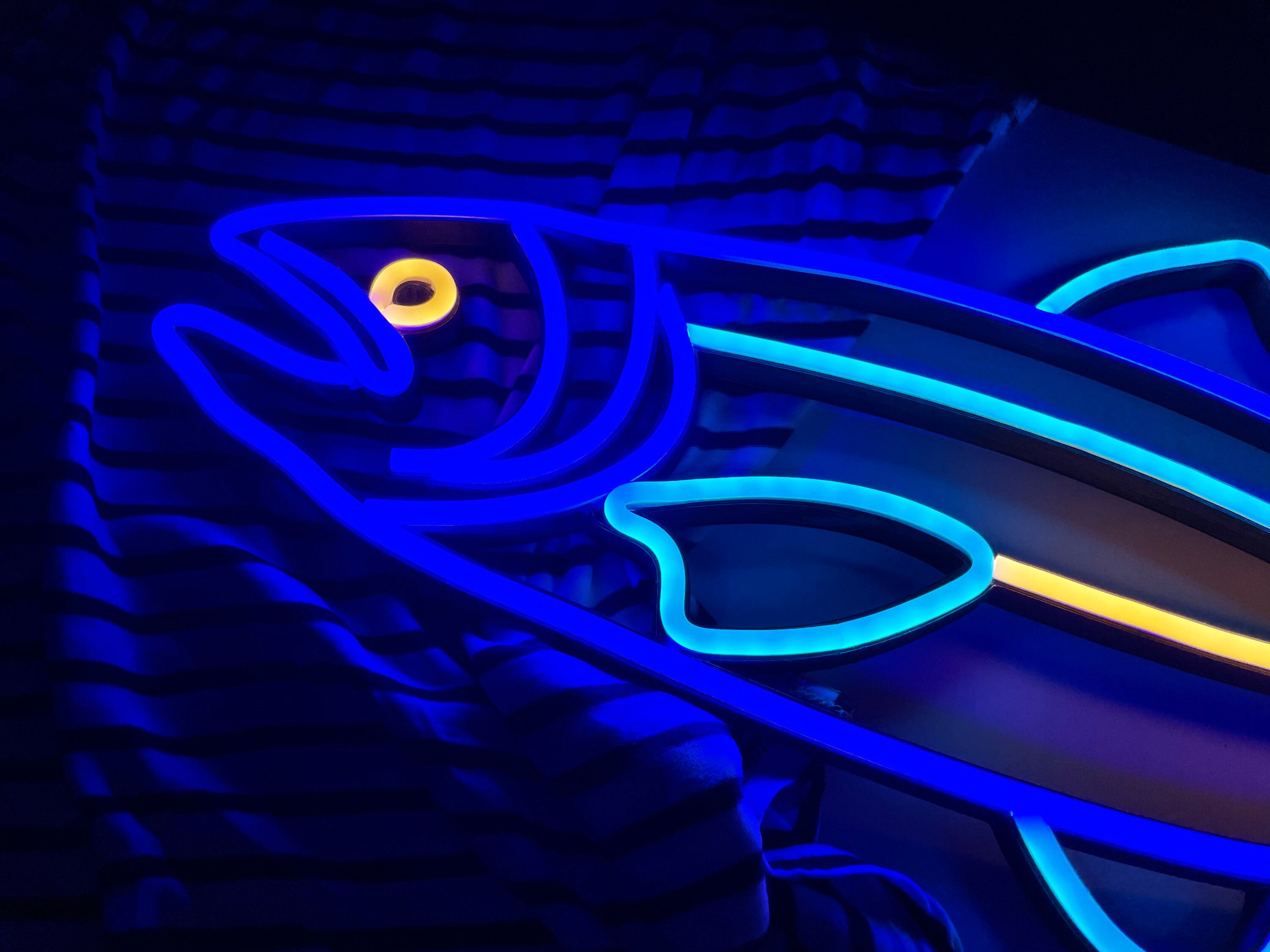 salmon fish Neon Sign salmon decor Led sea Art Light Sign Led Logo sailor Wall Décor Neon Sign Party Room Decoration salmon neon bedroom