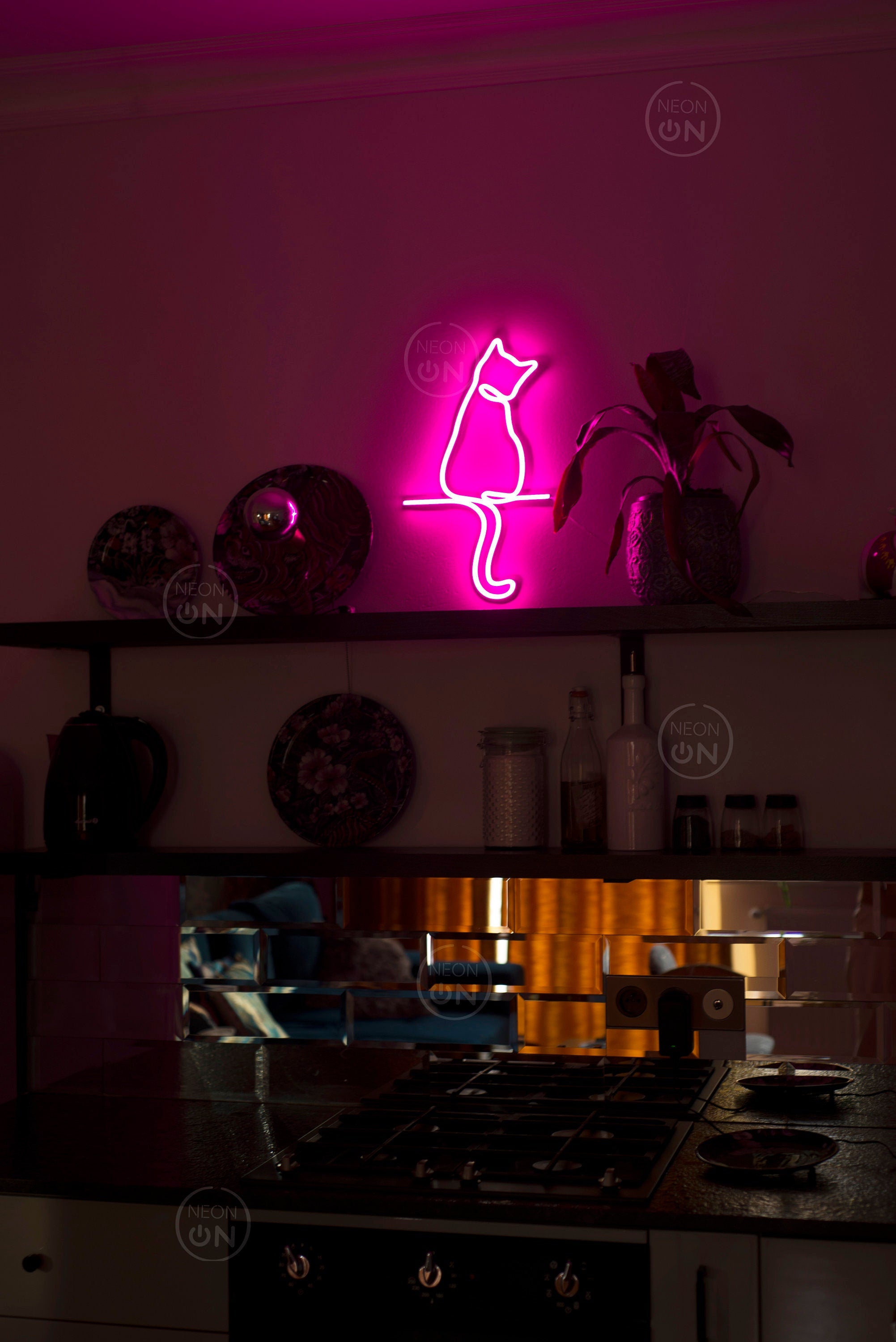 cat neon sign art decor Neon light wall art signs cute cat decor, gift LED Neon Lights, cat Wall custom neon decor Neon Custom wall