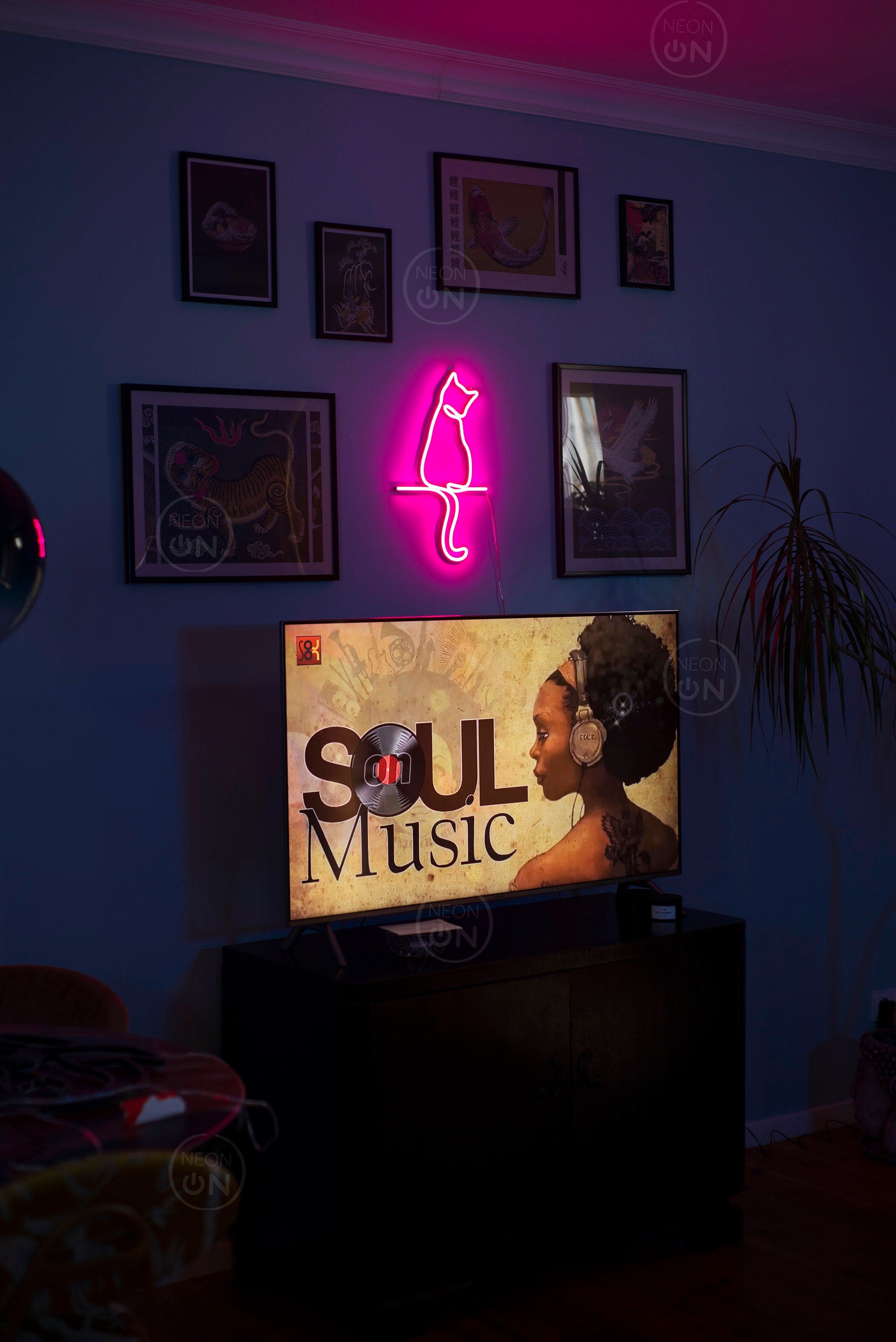 cat neon sign art decor Neon light wall art signs cute cat decor, gift LED Neon Lights, cat Wall custom neon decor Neon Custom wall