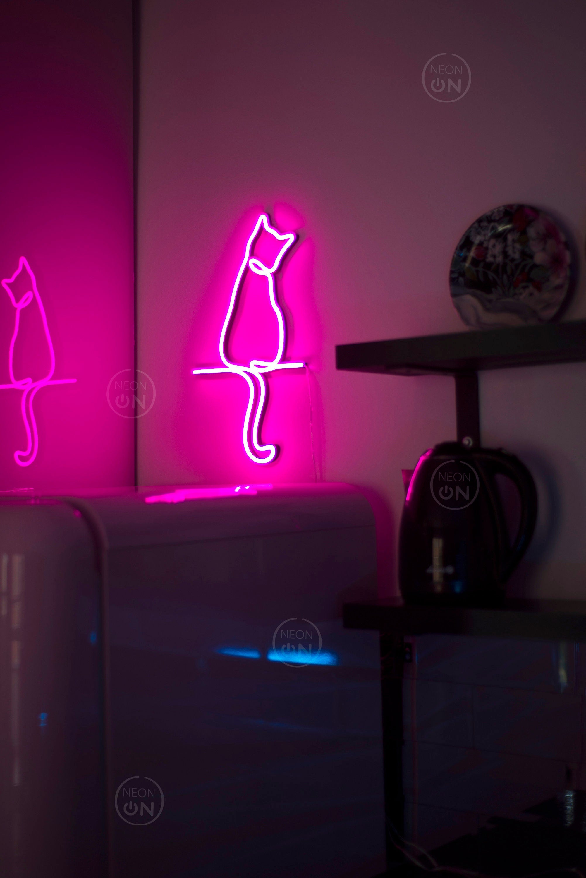 cat neon sign art decor Neon light wall art signs cute cat decor, gift LED Neon Lights, cat Wall custom neon decor Neon Custom wall