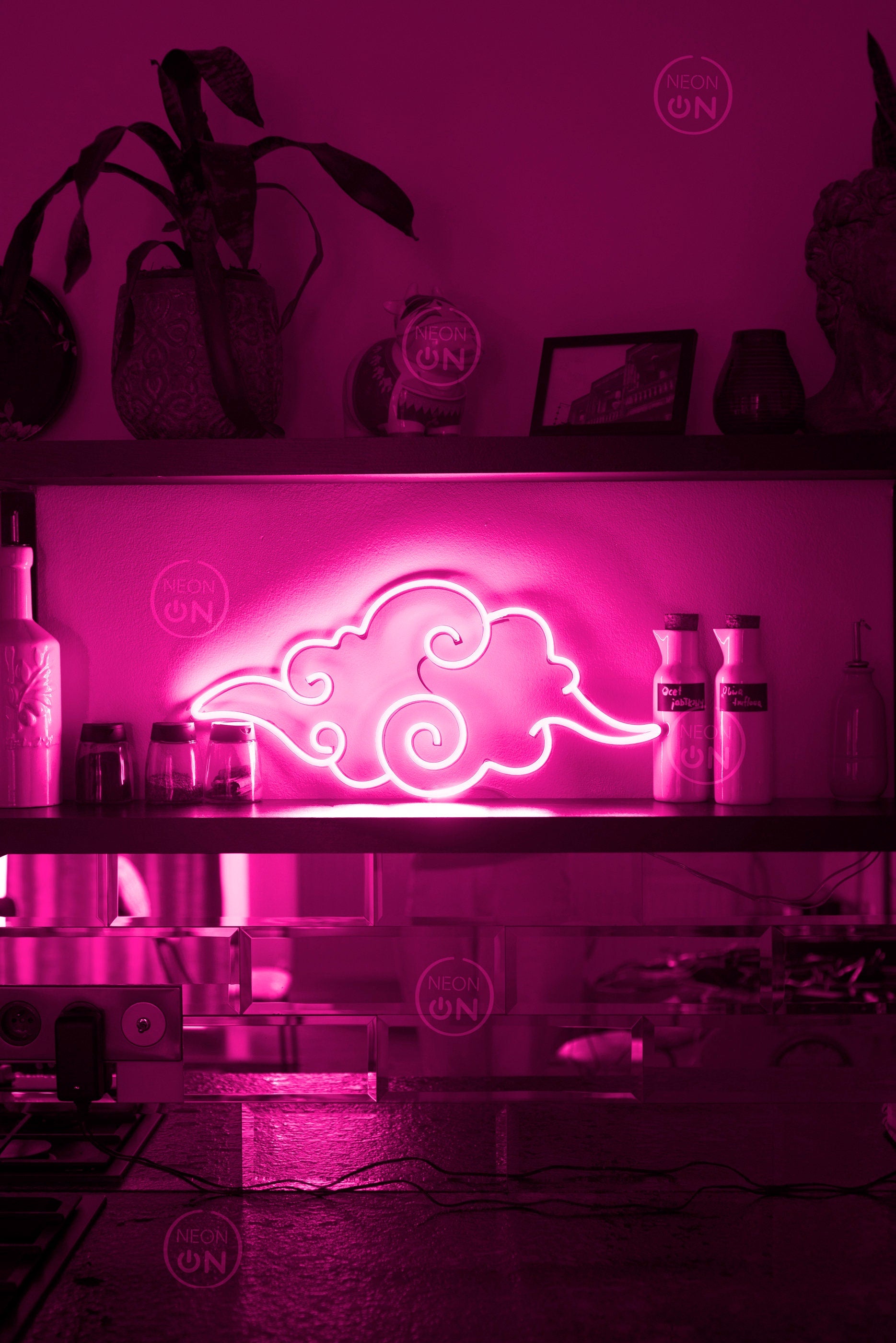 anime cloud Neon Sign wall sign decor, Neon anime Sign, Wall Art, asian Decor, Neon Light, neon Sign, Manga Art, anime wall art, anime