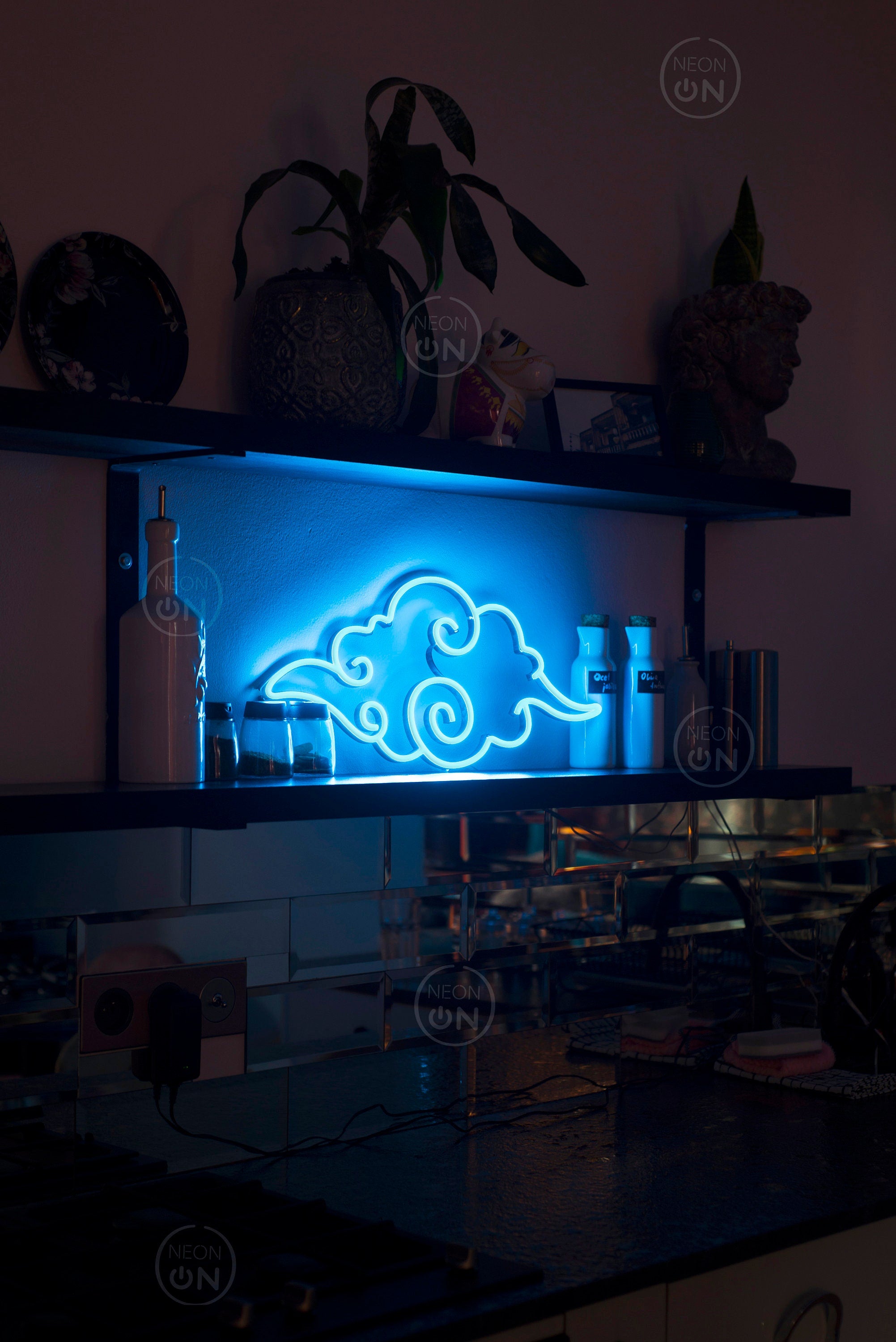 anime cloud Neon Sign wall sign decor, Neon anime Sign, Wall Art, asian Decor, Neon Light, neon Sign, Manga Art, anime wall art, anime
