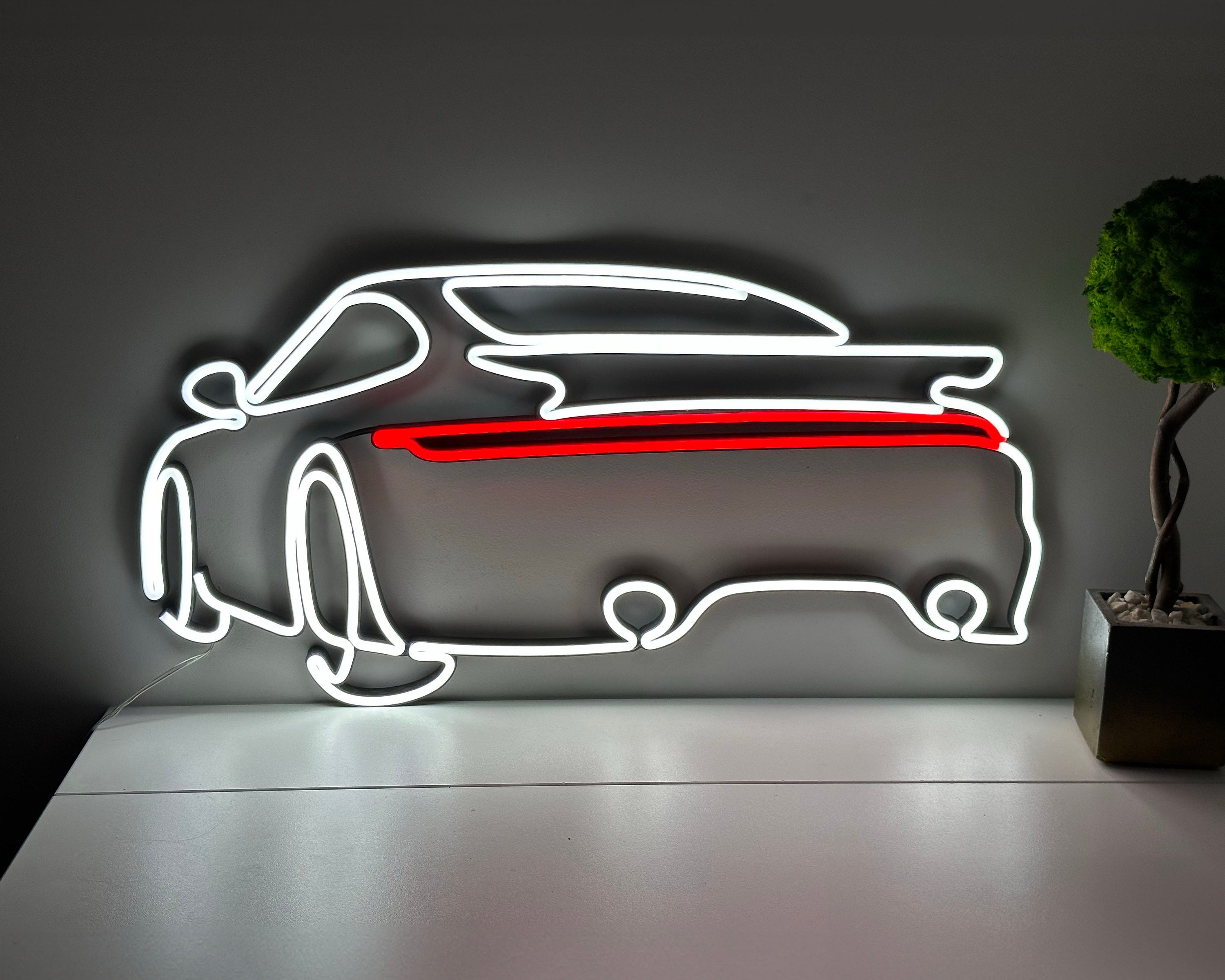 neon sign wall art car neon bedroom garage wall decor car art wall decor, neon wall decor, car sign gift car led custom interior