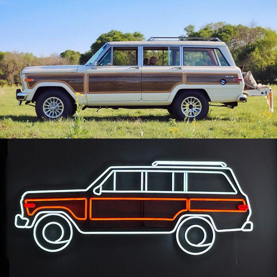 Custom Car Neon Sign – Personalized Garage Decor, Gift for Him, Husband’s Man Cave Light