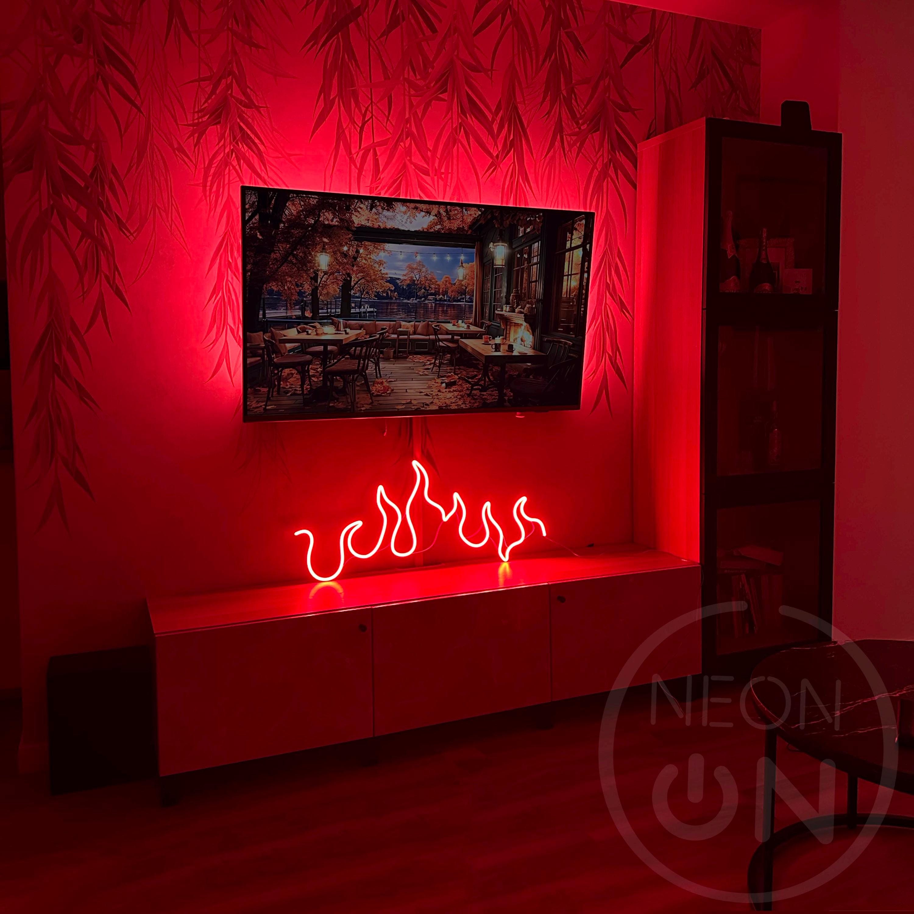 fire neon sign