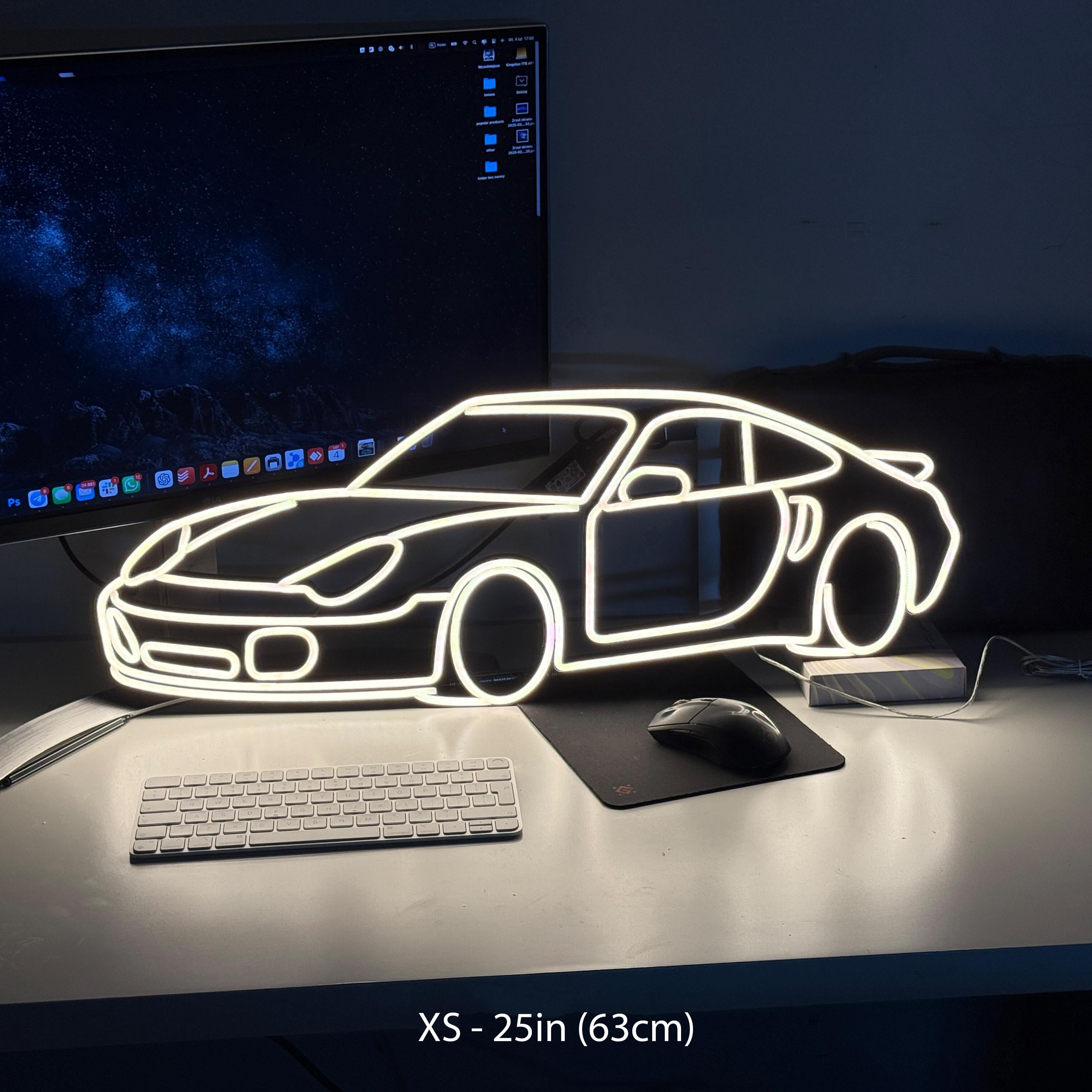 Custom Car Neon Sign – Personalized Garage Decor, Gift for Him, Husband’s Man Cave Light