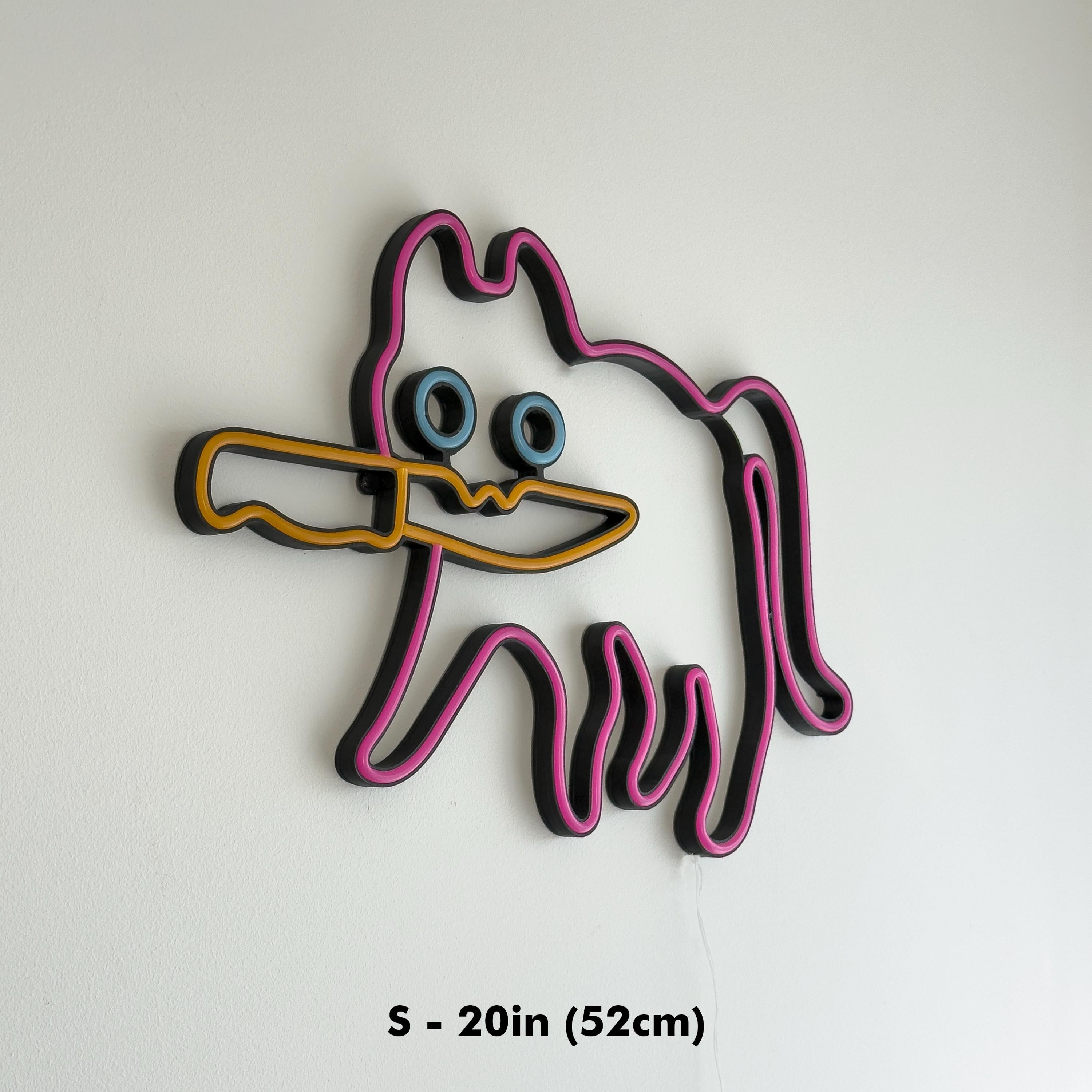 cat neon sign