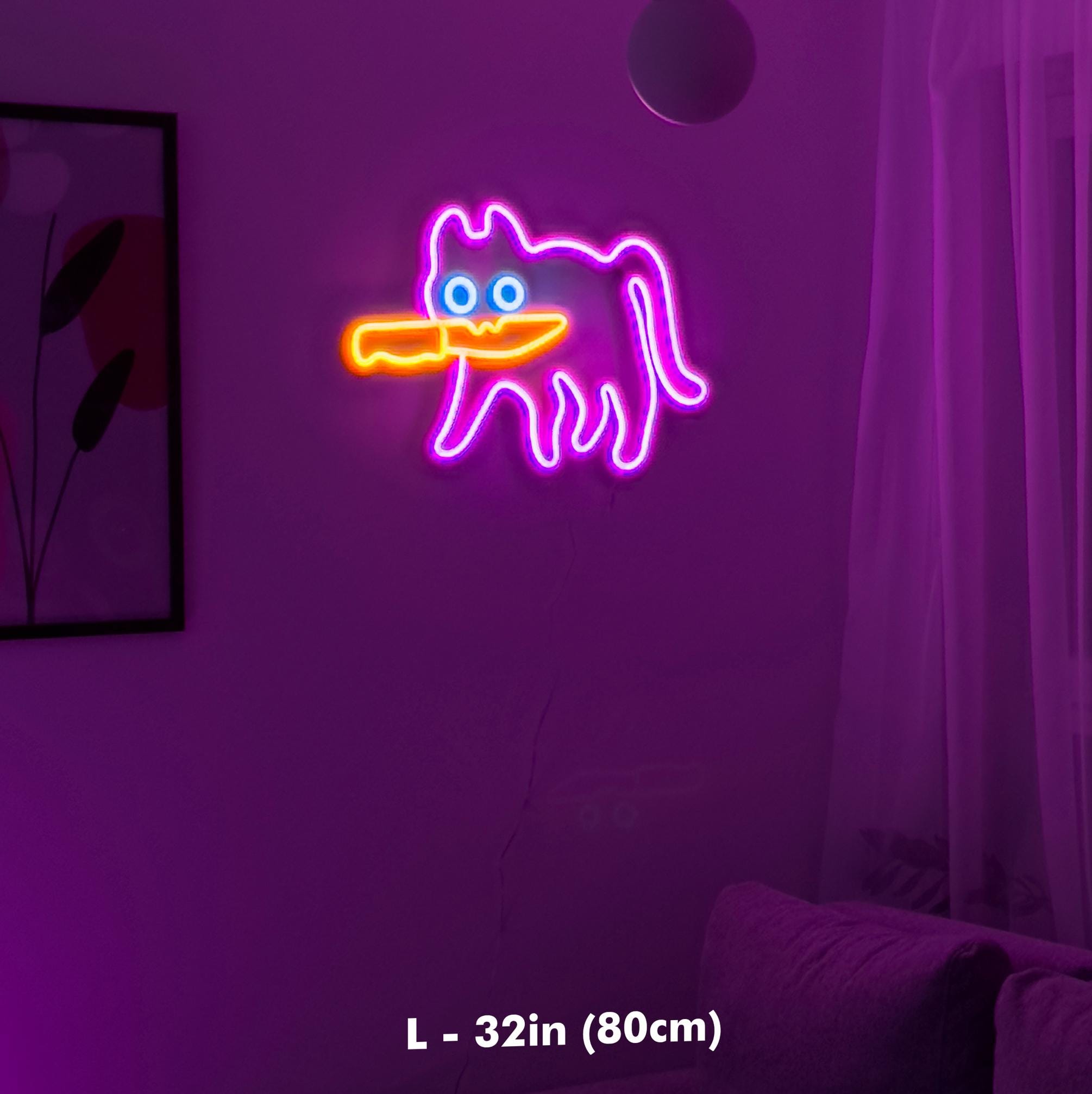 cat neon sign