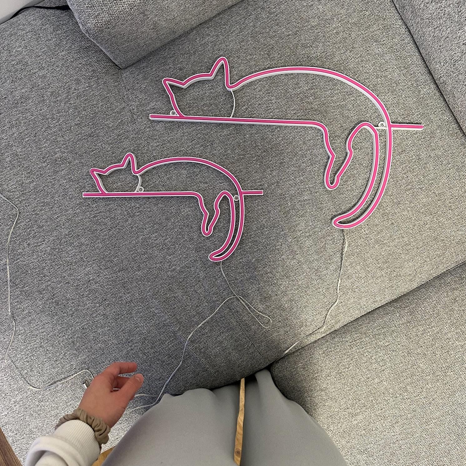 cat neon sign art decor Neon light wall art signs cute cat decor, gift LED Neon Lights, cat Wall custom neon decor Neon Custom Desk light