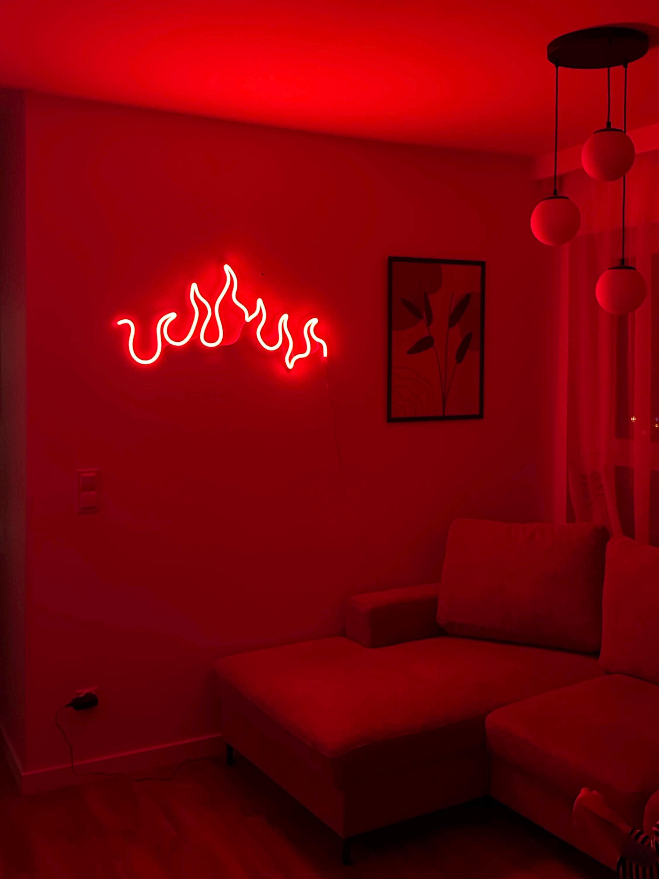 fire neon sign