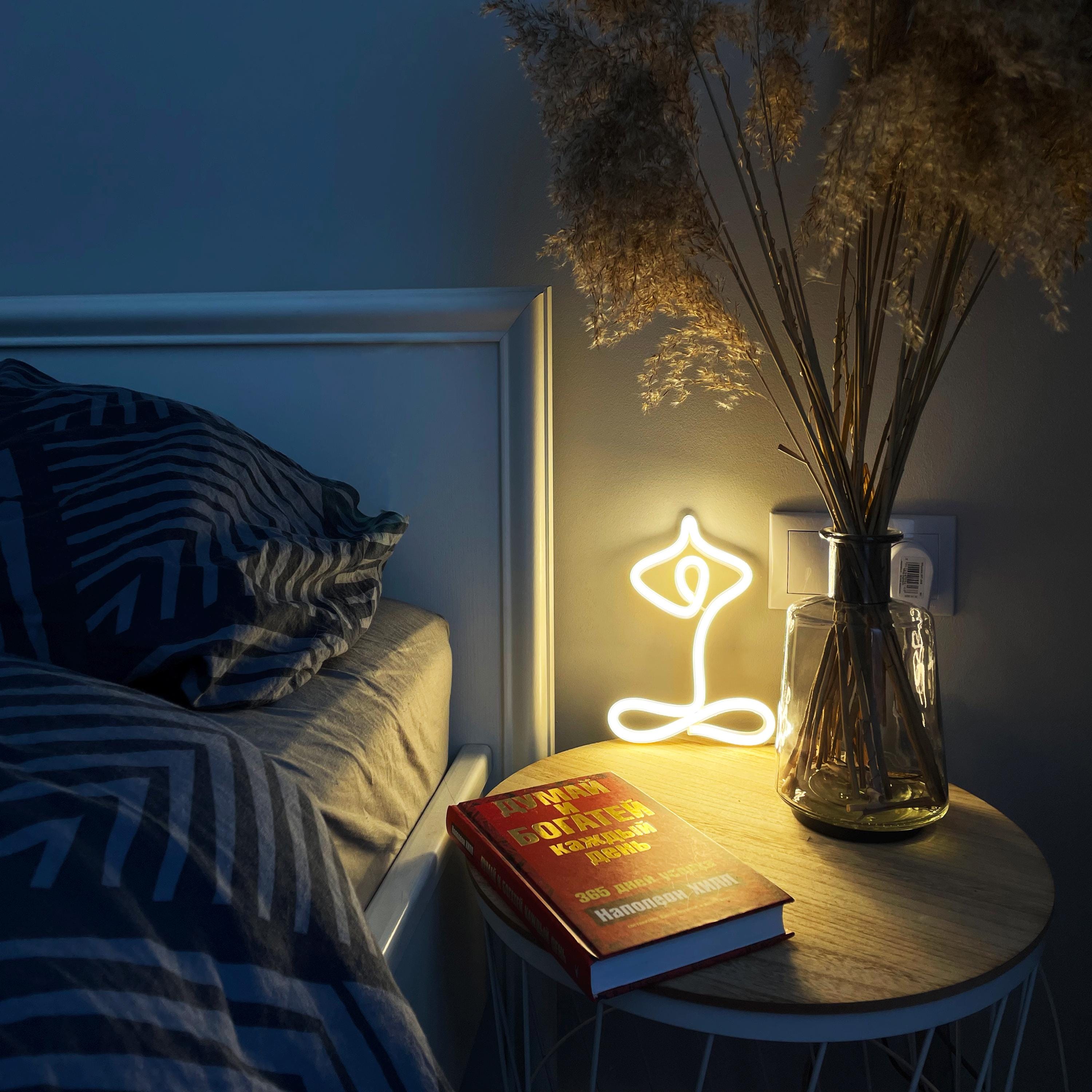 Yoga Neon Sign – LED Wall Art, Meditation Room Decor, Spiritual Neon Light, Zen Yoga Studio Sign, Relaxing LED Decor for Home & Gym