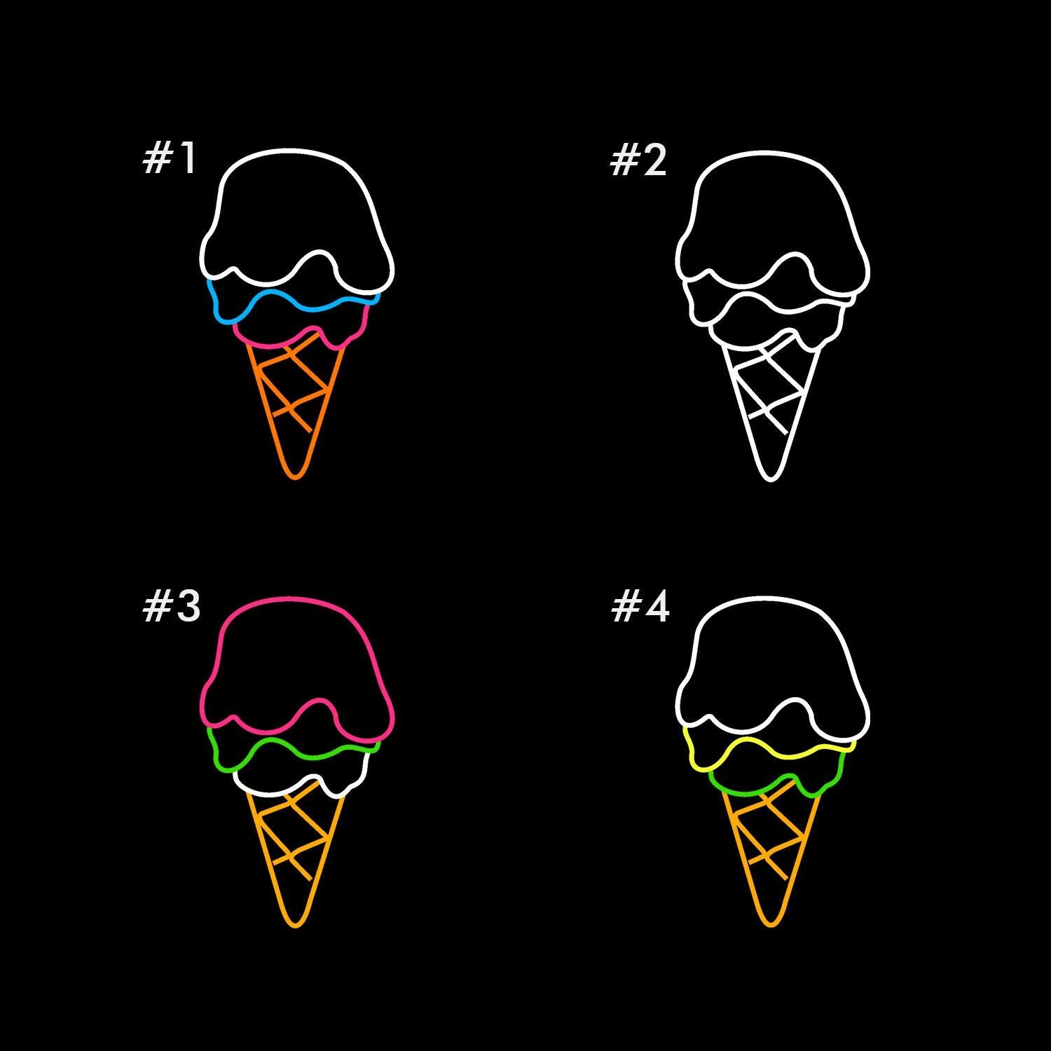 Ice Cream Neon Sign Custom, Business Wall Decor, Neon Sign Light Business Logo, Led Signs Personalized Gifts, Neon Signs Party Decor