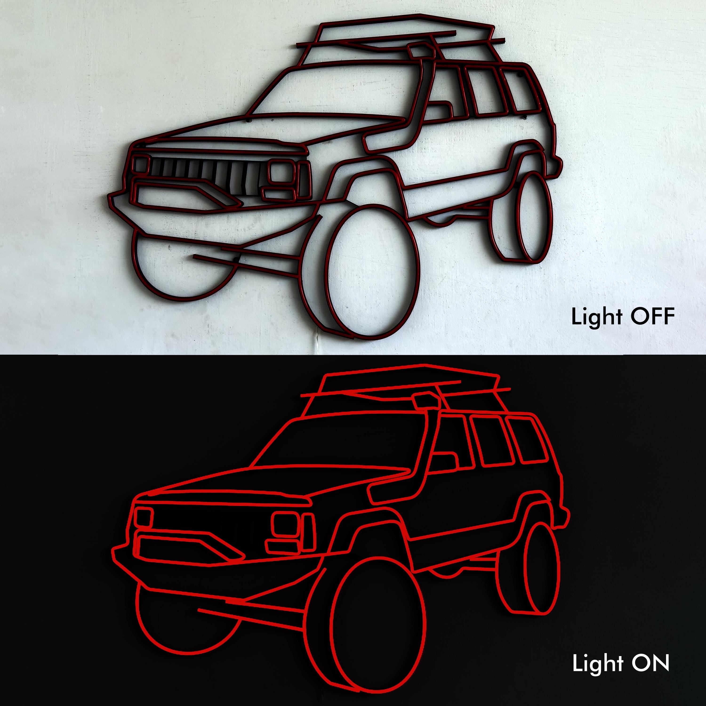 Custom Car Neon Sign – Personalized Garage Decor, Gift for Him, Husband’s Man Cave Light