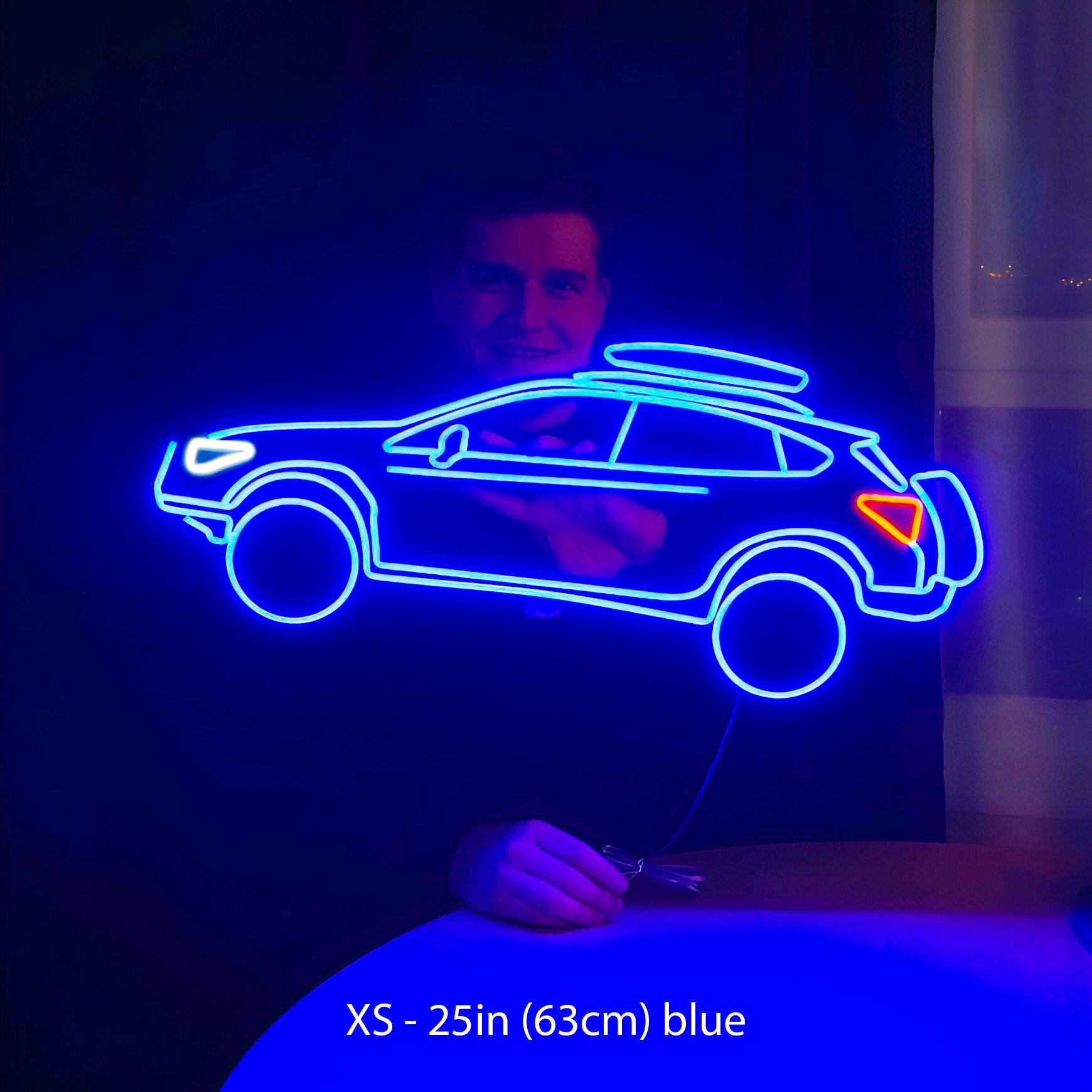 Custom Car Neon Sign – Personalized Garage Decor, Gift for Him, Husband’s Man Cave Light