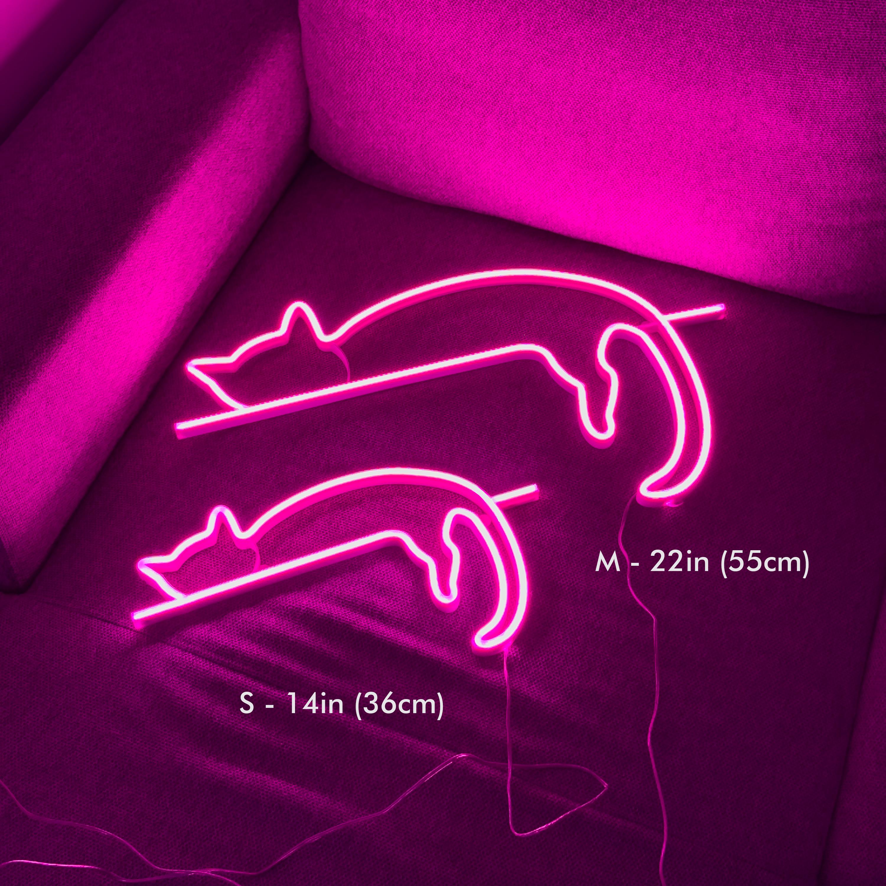 cat neon sign art decor Neon light wall art signs cute cat decor, gift LED Neon Lights, cat Wall custom neon decor Neon Custom Desk light