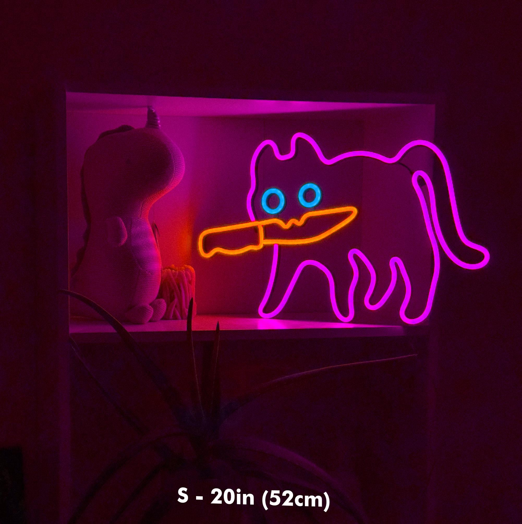 cat neon sign