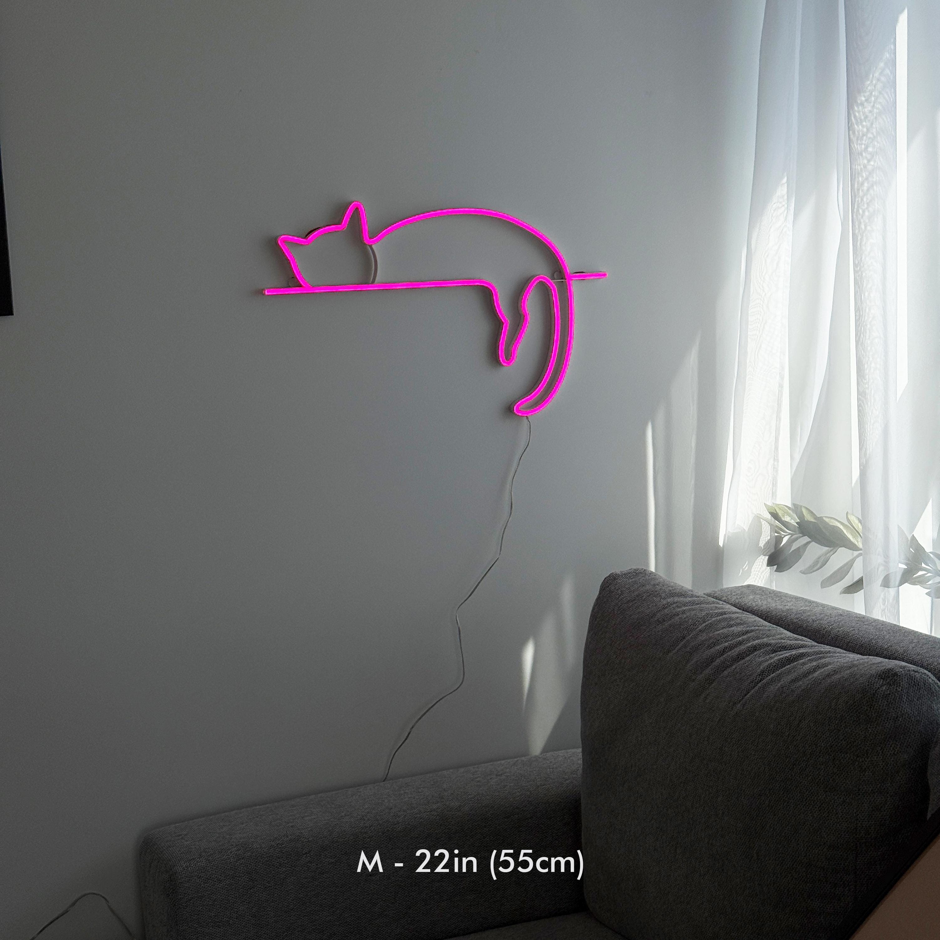 cat neon sign art decor Neon light wall art signs cute cat decor, gift LED Neon Lights, cat Wall custom neon decor Neon Custom Desk light