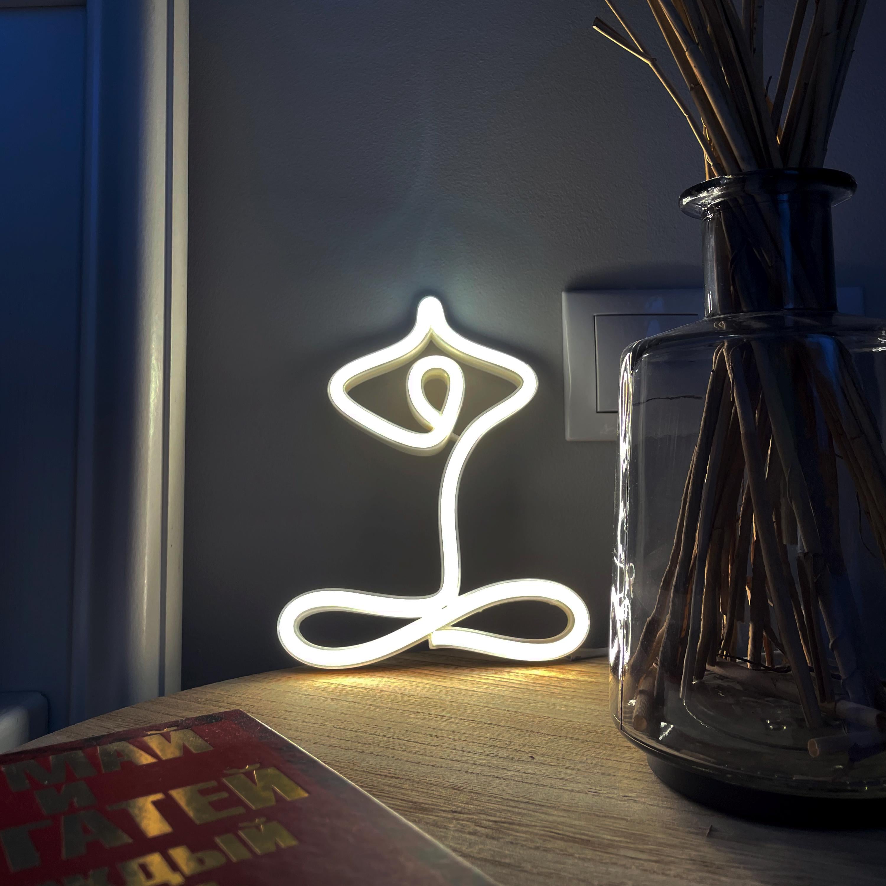Yoga Neon Sign – LED Wall Art, Meditation Room Decor, Spiritual Neon Light, Zen Yoga Studio Sign, Relaxing LED Decor for Home & Gym