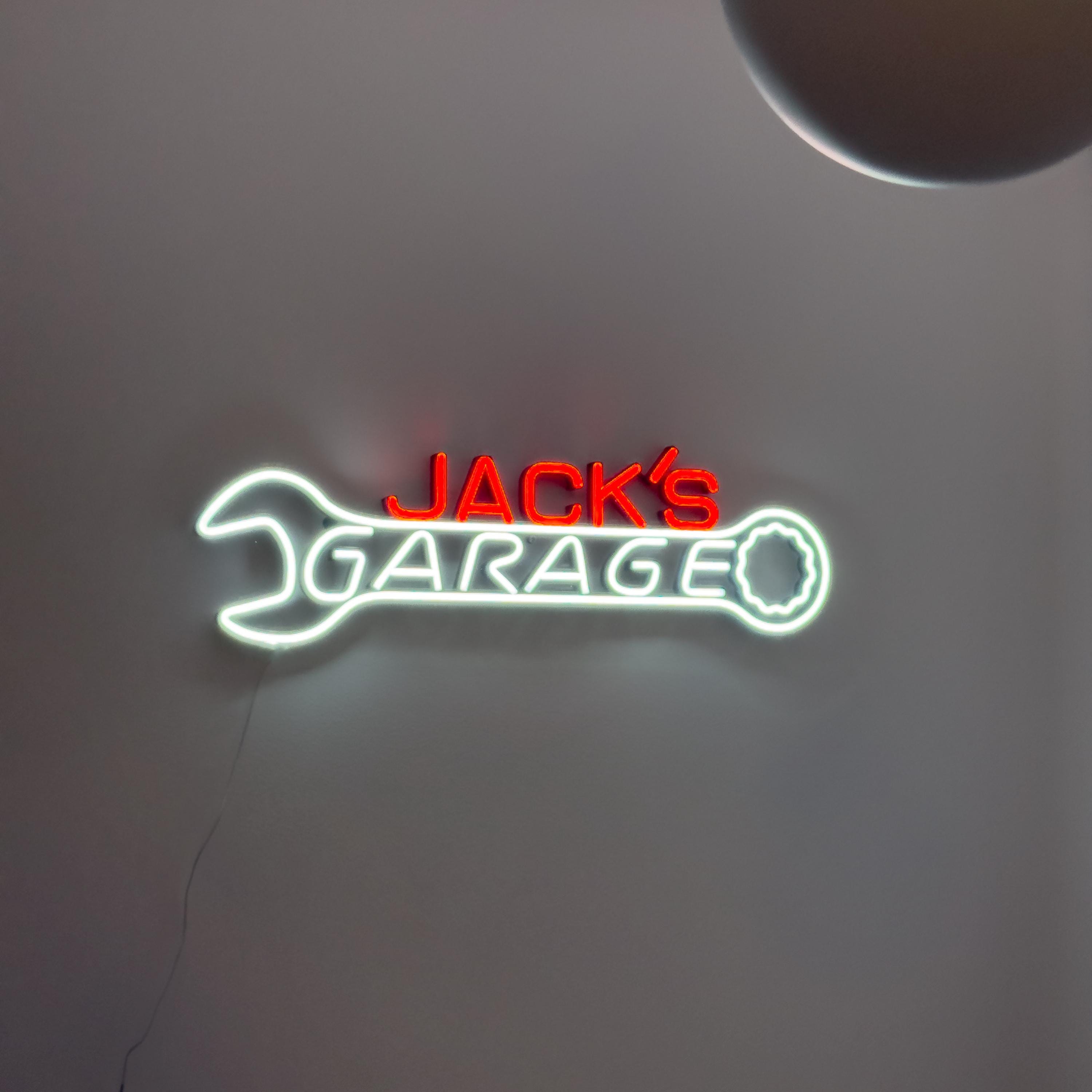 Custom Neon Garage Sign, Personalized Garage Decor, Gift for Him, Man Cave Light, Jack’s Garage Neon, Husband Birthday Gift, LED Sign