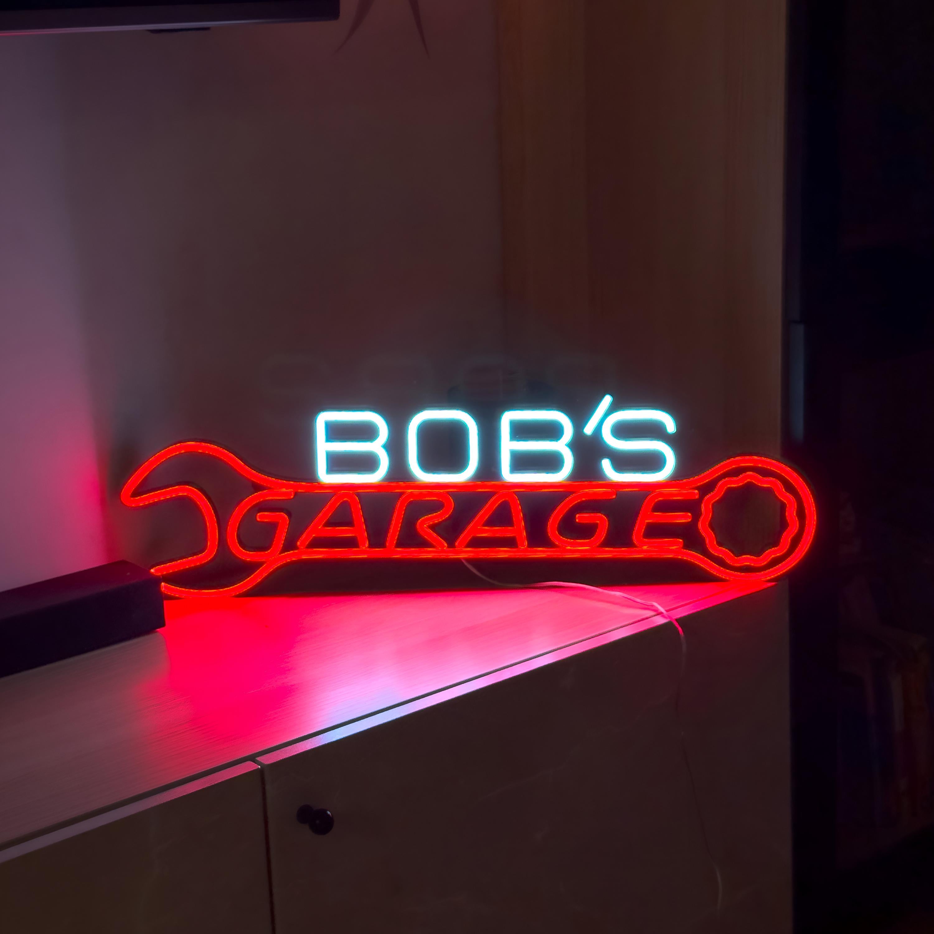 Custom Garage neon Wall Art LED Light Personalized Workshop Name Sign Home Decor Car Mechanic Repair Decoration Repairman Birthday