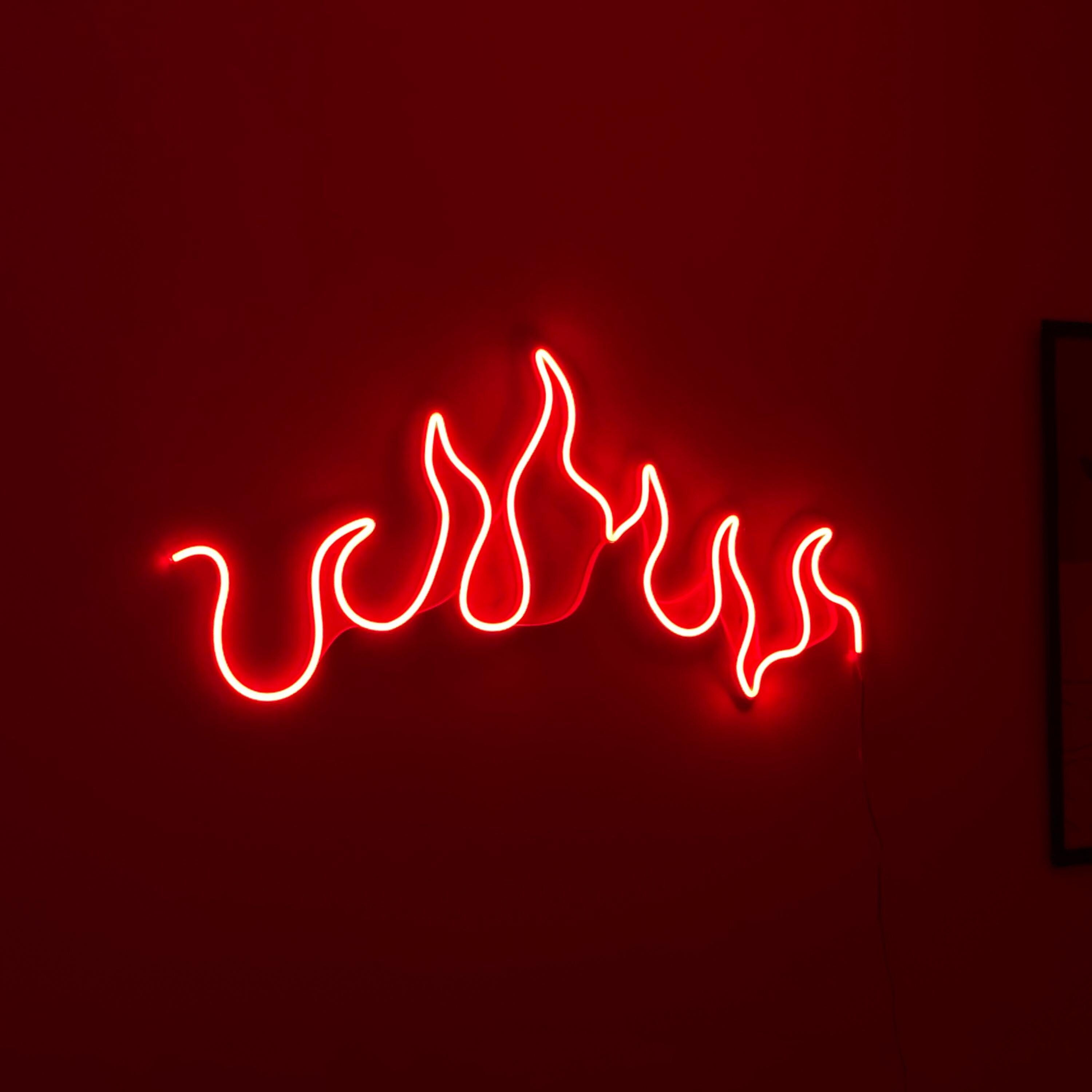 Fire Neon Sign β LED Neon Sign Wall Art β Neon Sign for Bedroom Decor β Fire LED Light β Unique Neon Sign Gift β Wall Decor Neon