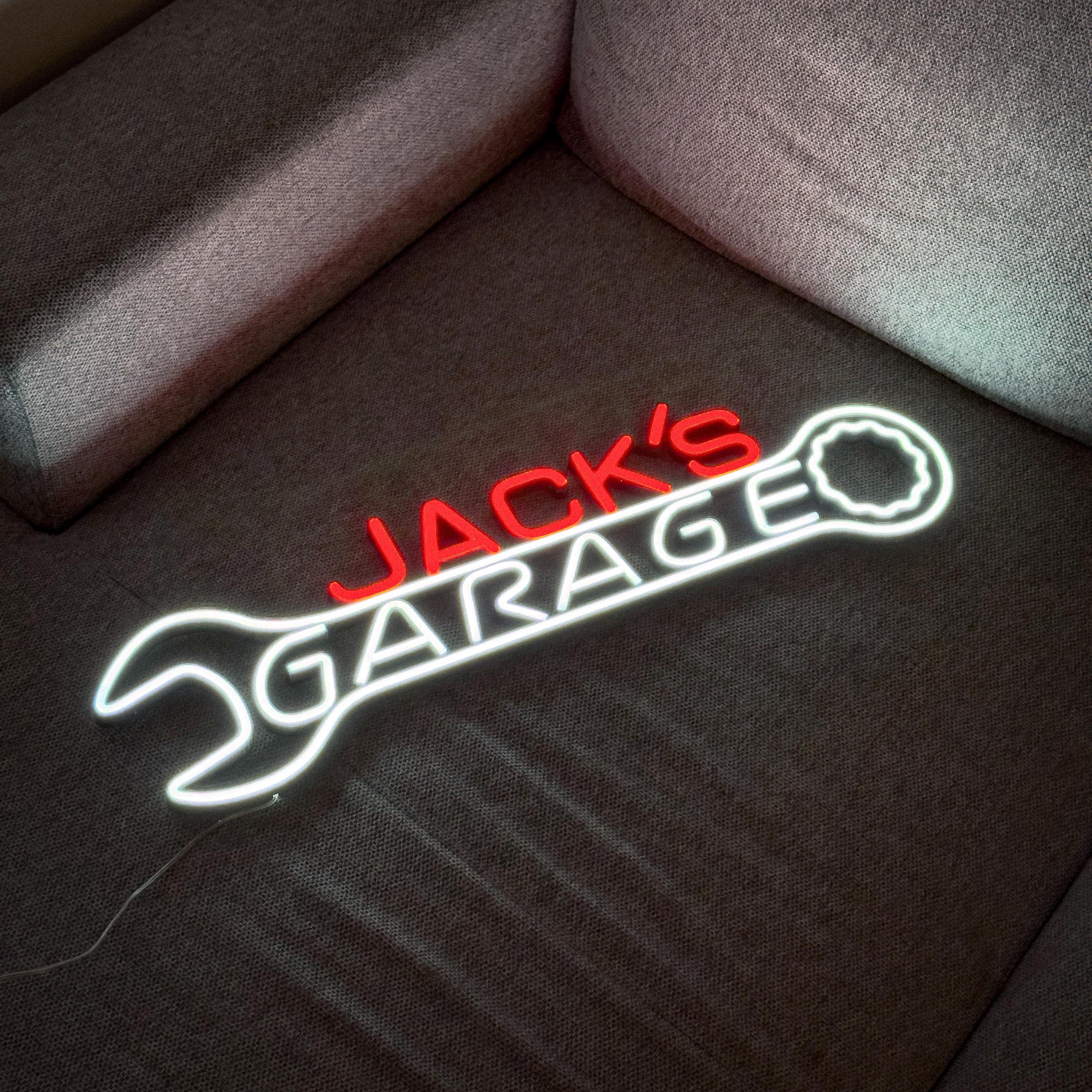 Custom Garage neon Wall Art LED Light Personalized Workshop Name Sign Home Decor Car Mechanic Repair Decoration Repairman Birthday