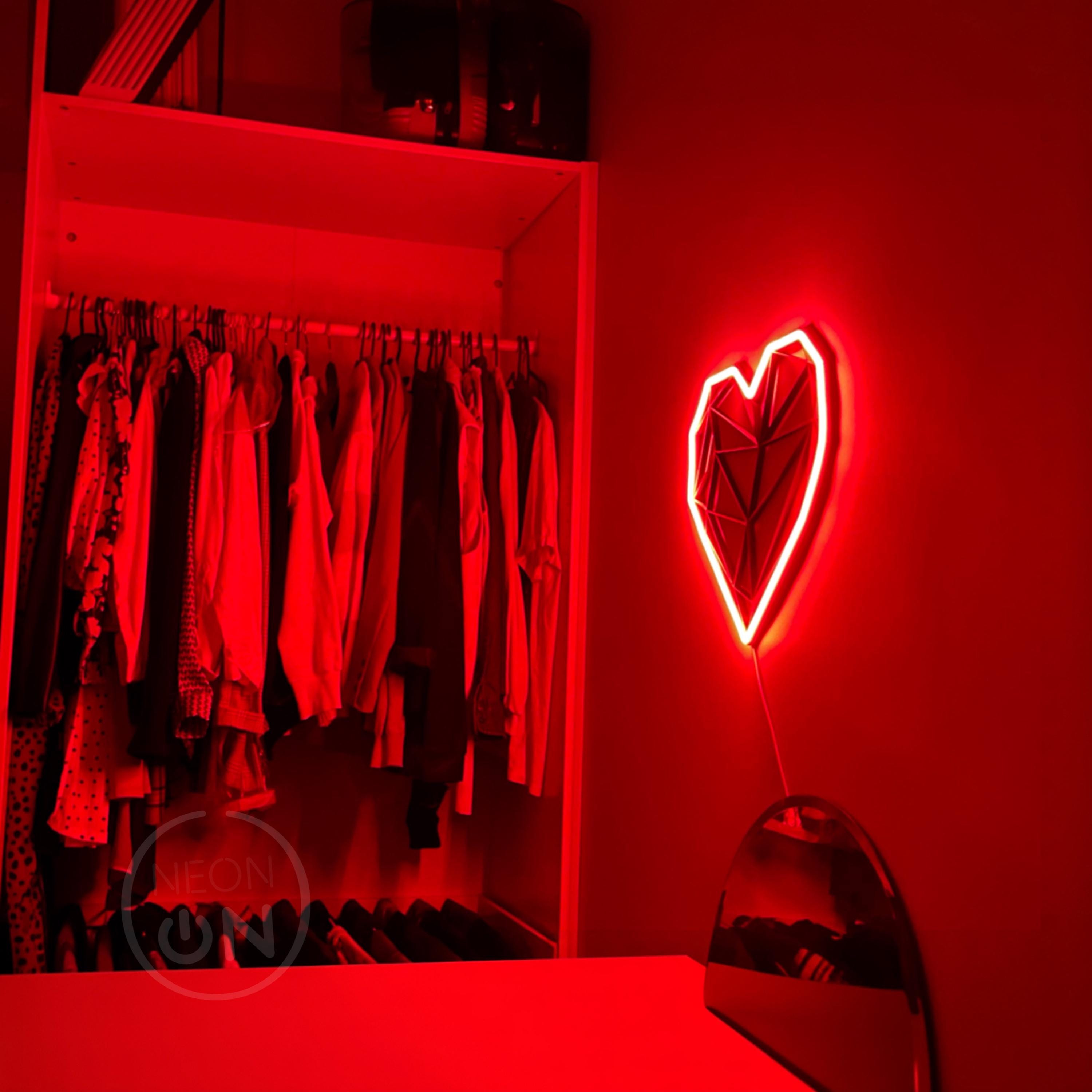 heart Neon Sign Bedroom Heart Neon Sign Custom Nails Salon Shop Sign Event Party Home Wall Decor LED love letter Neon Lights
