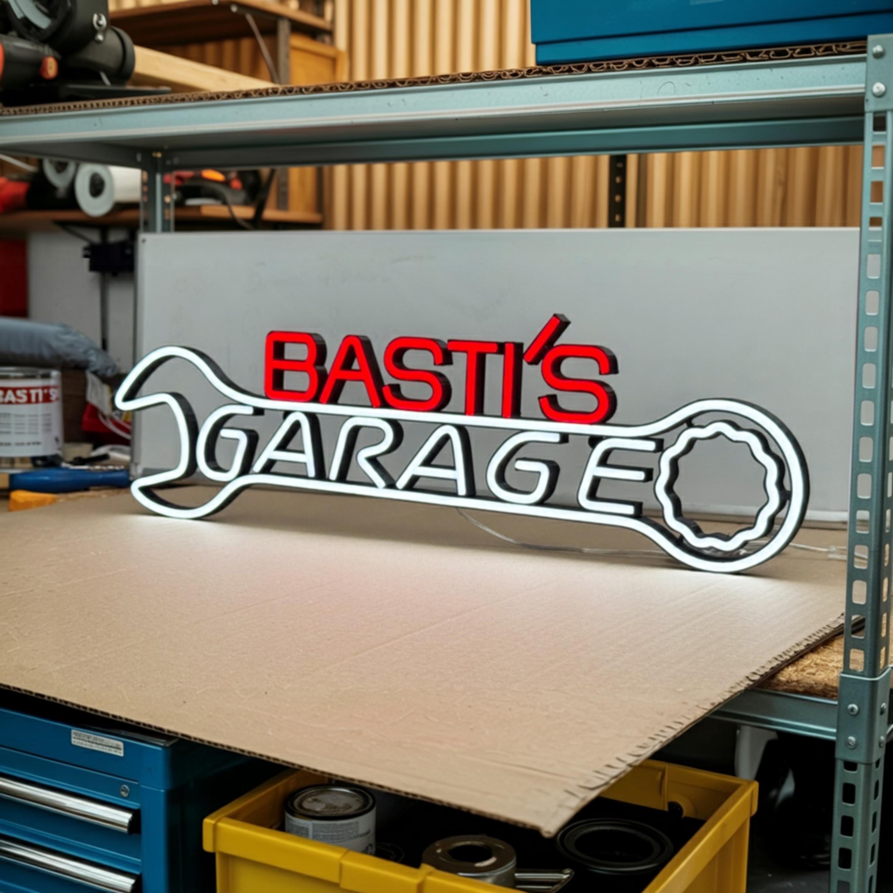 Custom Garage decor Signs, Personalized neon Garage Signs,Gift for Dad, Gift for husband,Man Cave Decor, Workshop Car Sign, garage sign
