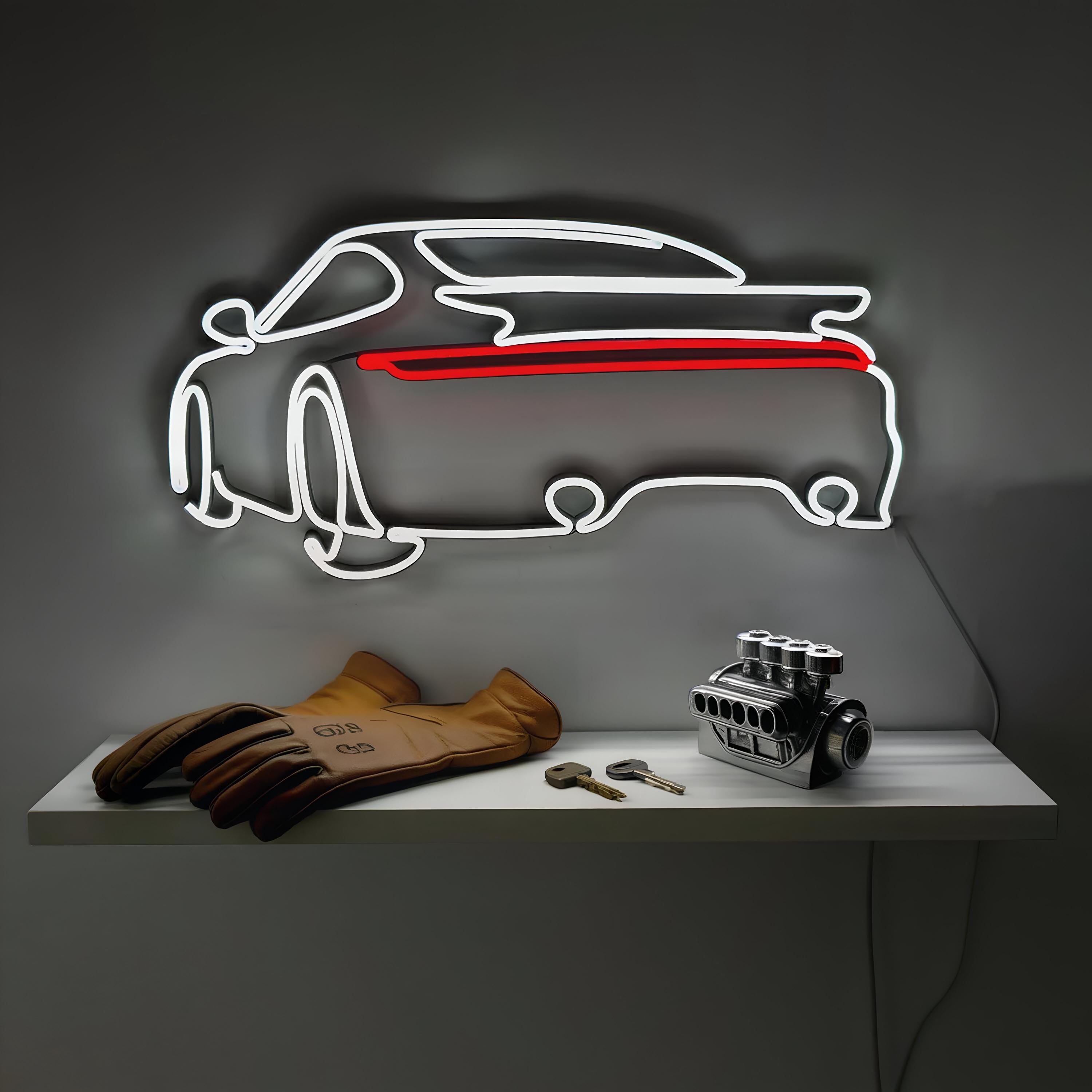 neon sign wall art car neon bedroom garage wall decor car art wall decor, neon wall decor, car sign gift car led custom interior