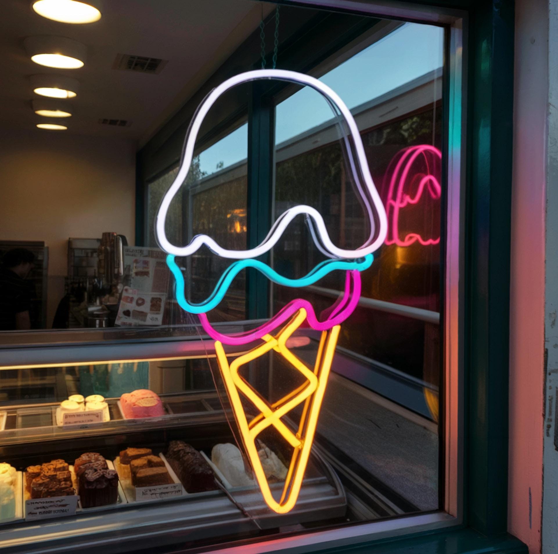 Ice Cream Neon Sign Custom, Business Wall Decor, Neon Sign Light Business Logo, Led Signs Personalized Gifts, Neon Signs Party Decor