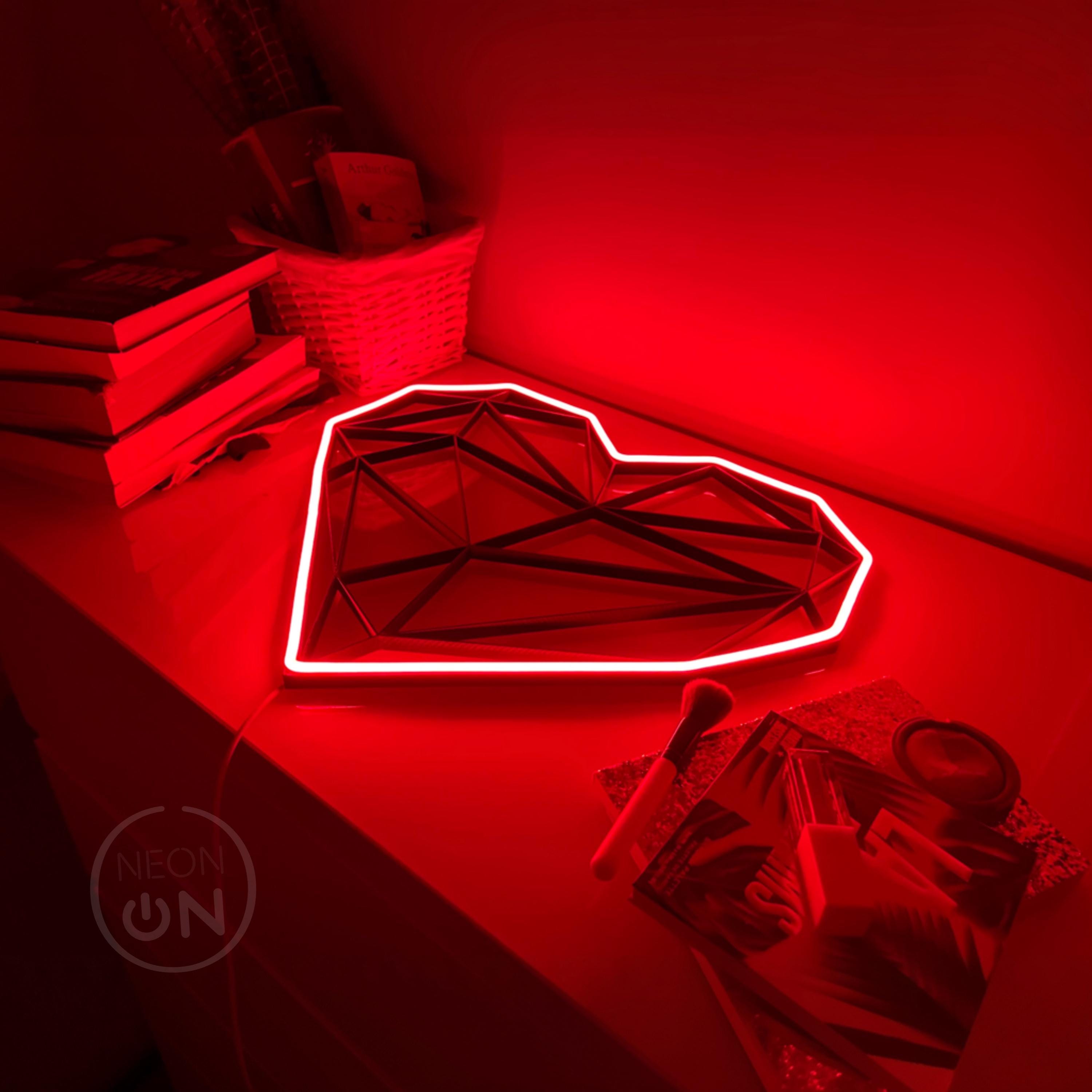 heart Neon Sign Bedroom Heart Neon Sign Custom Nails Salon Shop Sign Event Party Home Wall Decor LED love letter Neon Lights
