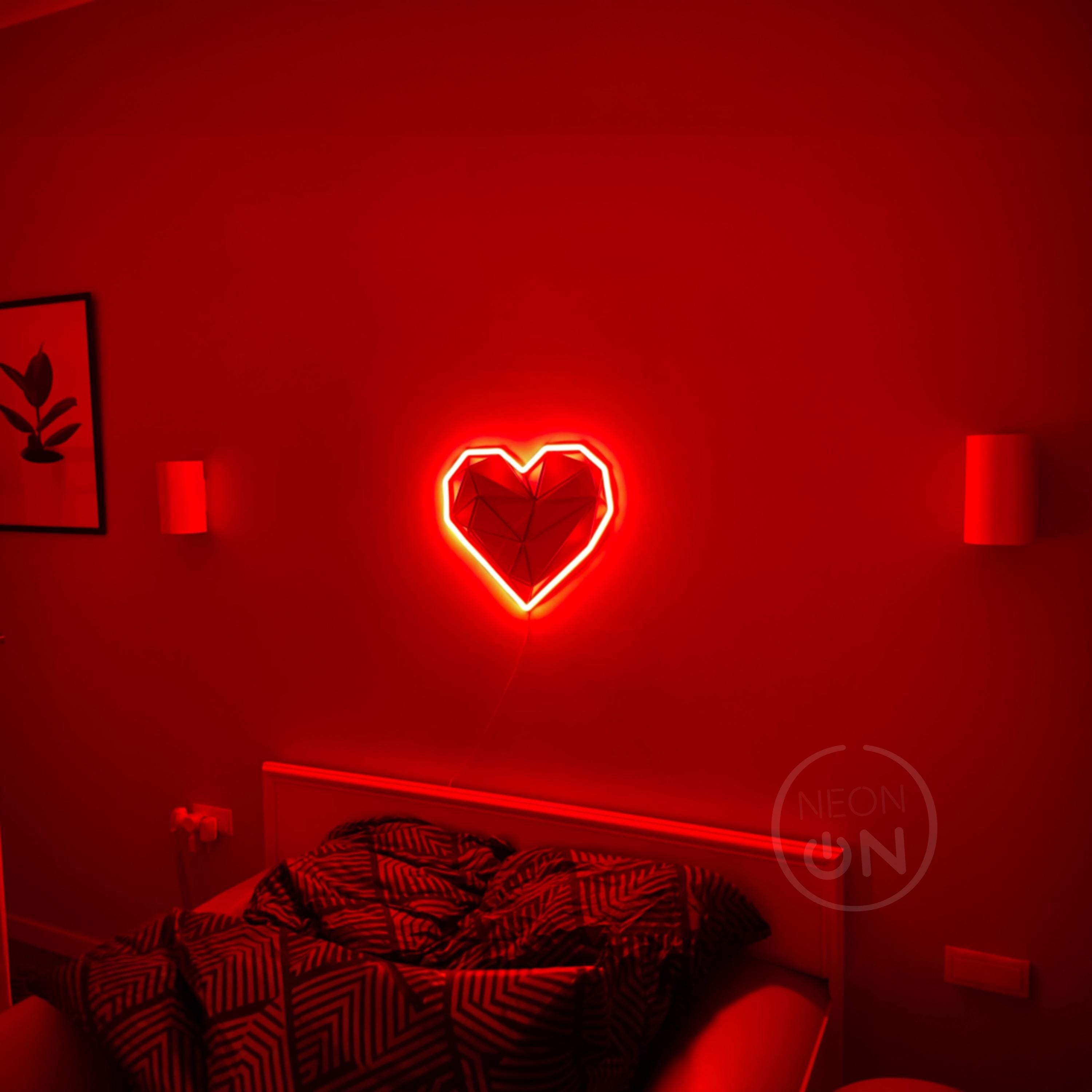 heart Neon Sign Bedroom Heart Neon Sign Custom Nails Salon Shop Sign Event Party Home Wall Decor LED love letter Neon Lights