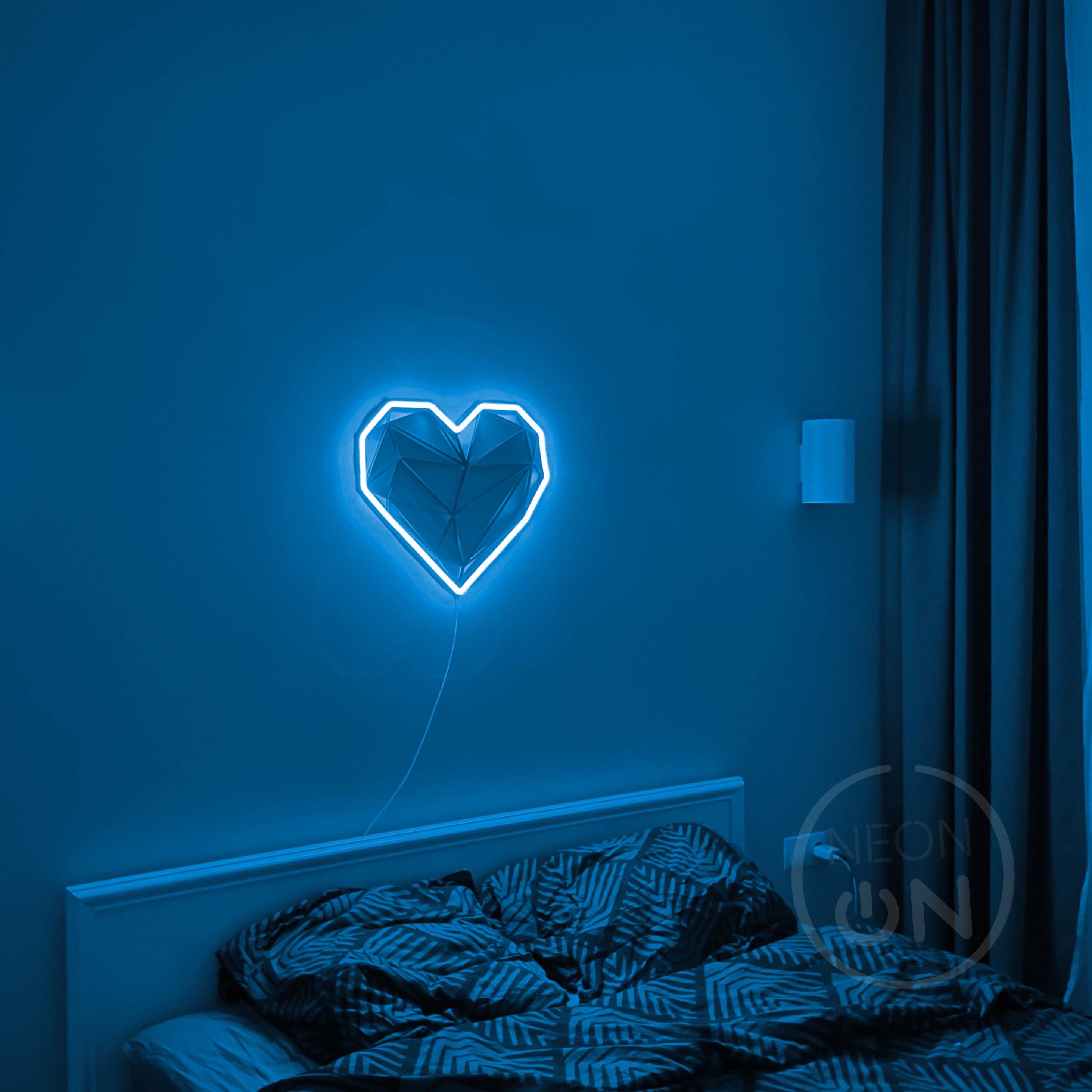 heart Neon Sign Bedroom Heart Neon Sign Custom Nails Salon Shop Sign Event Party Home Wall Decor LED love letter Neon Lights