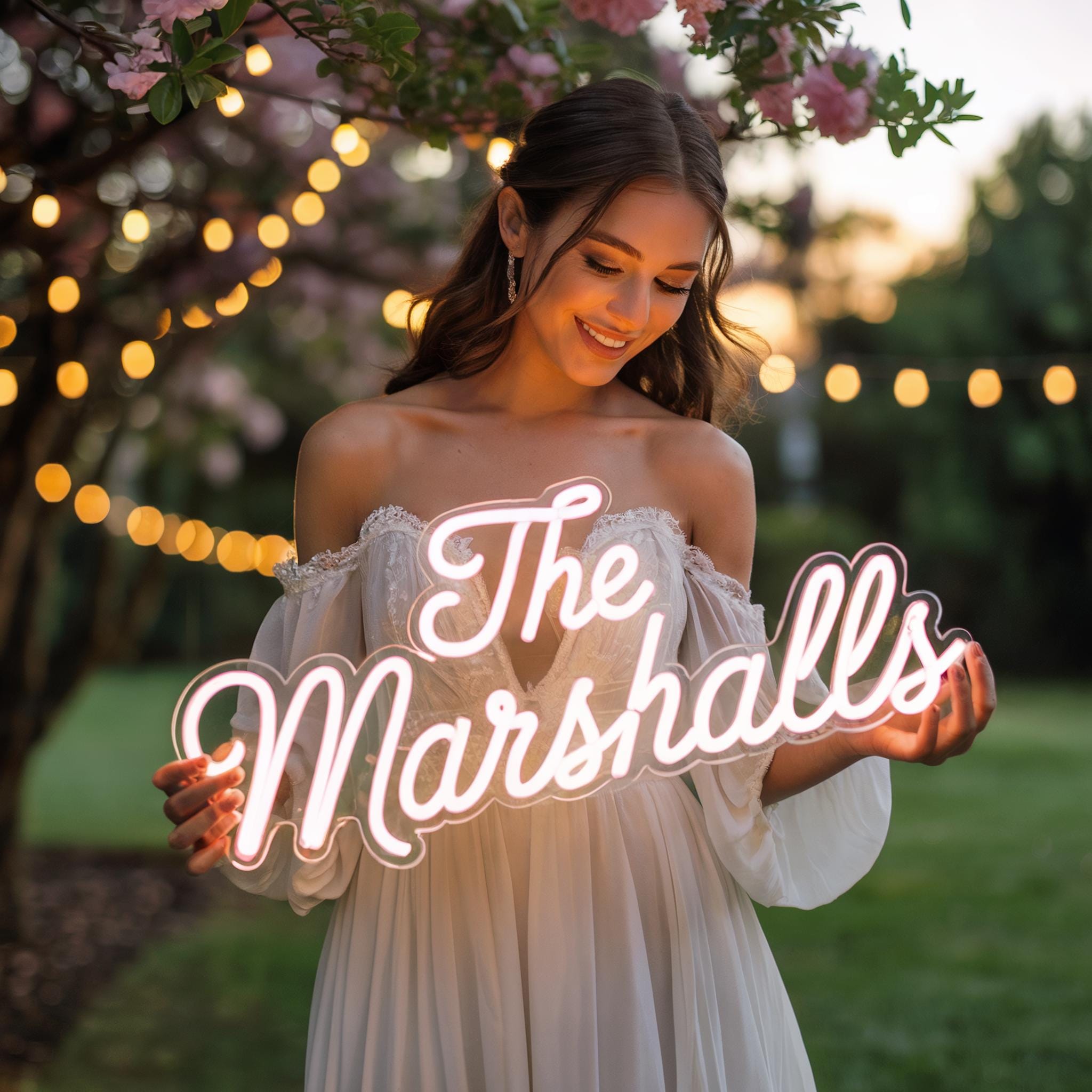 Custom Family Name Neon Sign - Personalized Last Name LED Sign - Wedding Decor - Home Wall Art - Anniversary Gift - Reception Neon Sign