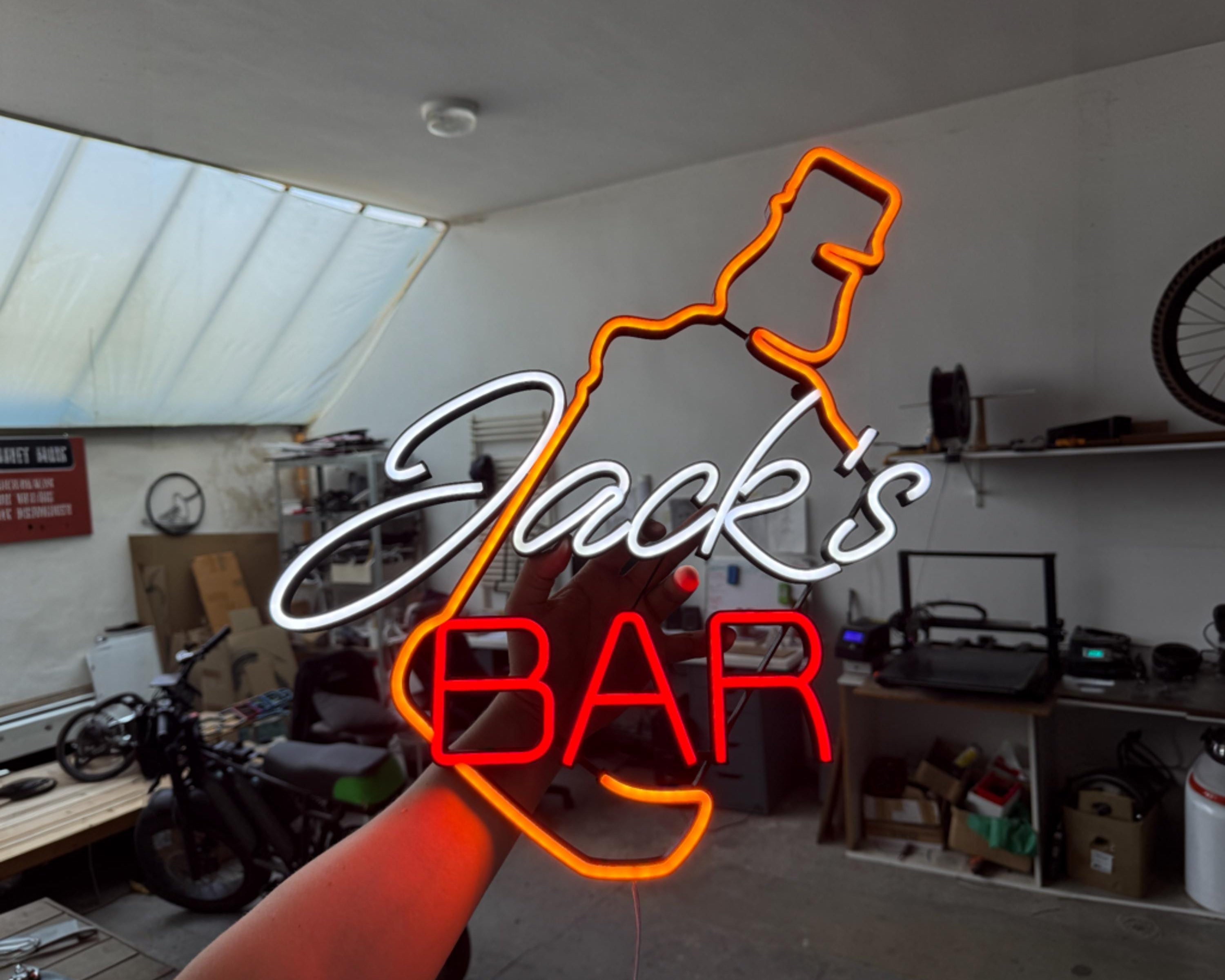 Custom Home Bar Neon Sign – Personalized LED Wall Light for Bar, Pub, or Man Cave – Unique Gift for Him, Dad, or Husband