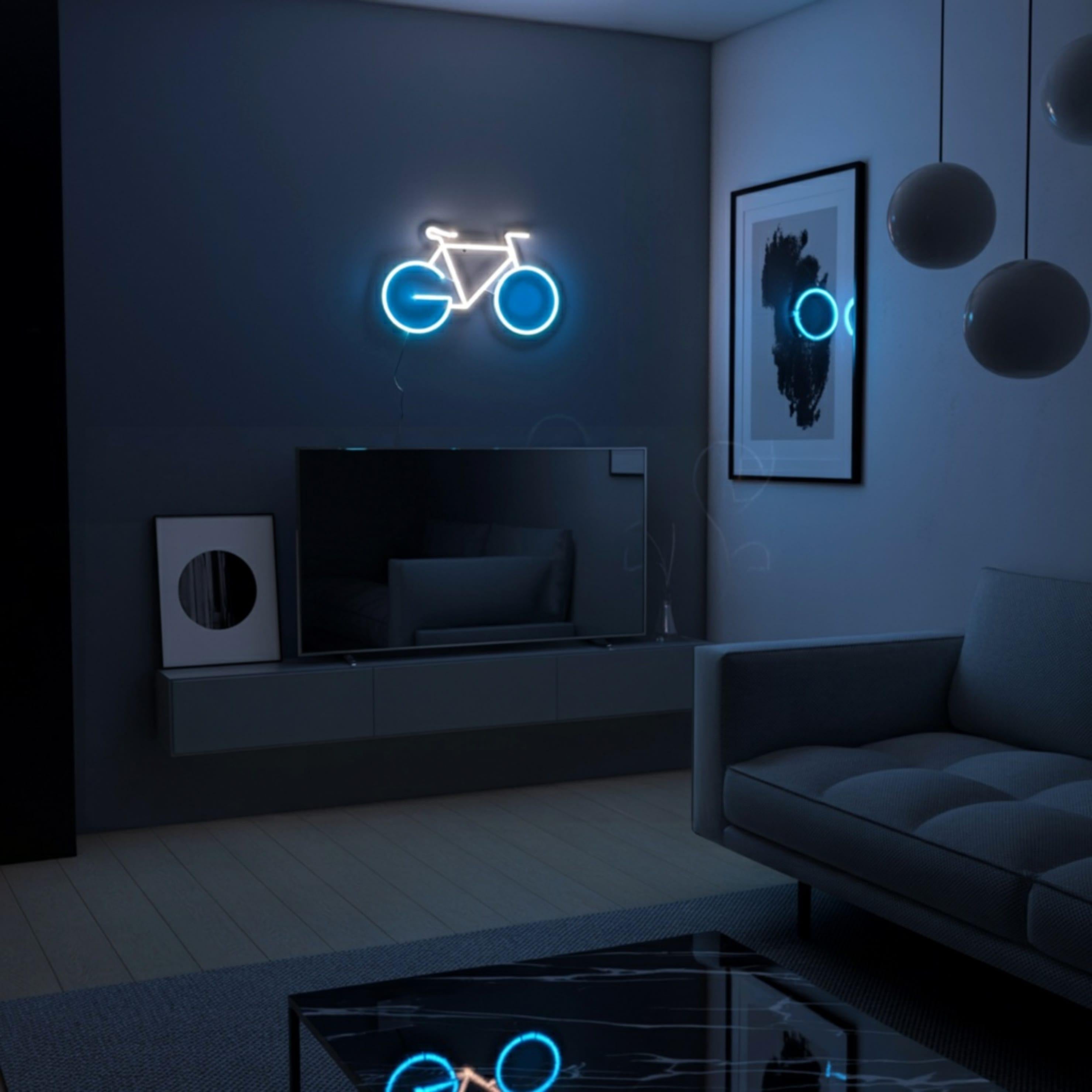 BIke Neon Sign β LED Bike Wall Light, Custom Neon Sign for Cyclist, Garage Decor, Man Cave Gift, Sports Room Sign