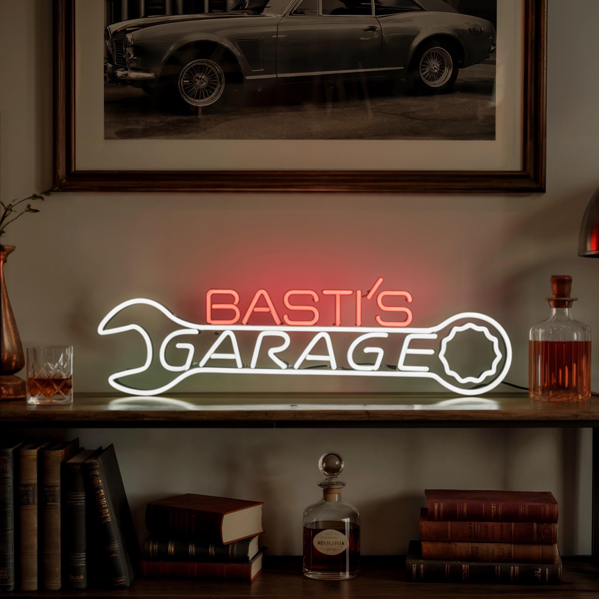 Custom Garage decor Signs, Personalized neon Garage Signs,Gift for Dad, Gift for husband,Man Cave Decor, Workshop Car Sign, garage sign