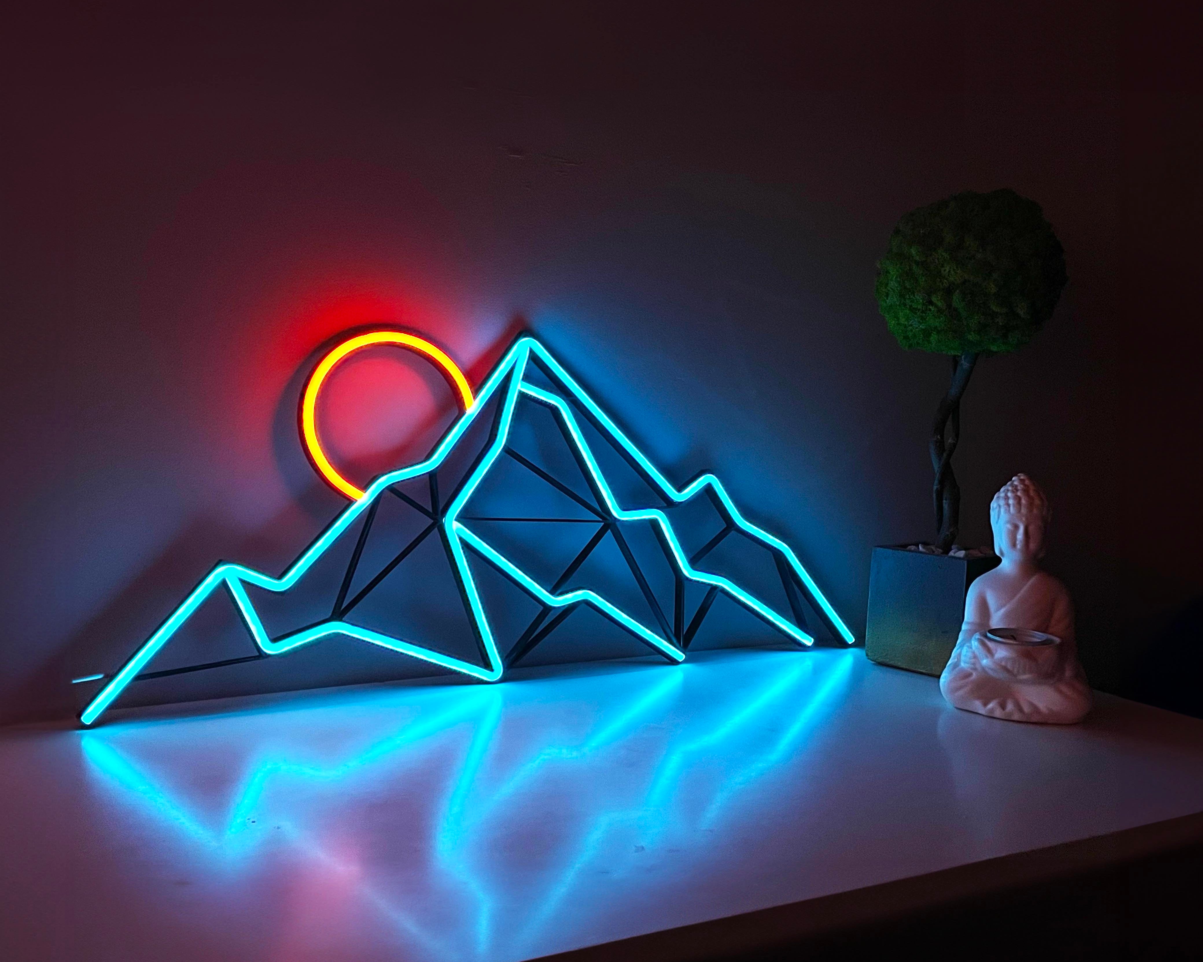 Sunset Mountains neon sign - Neonon
